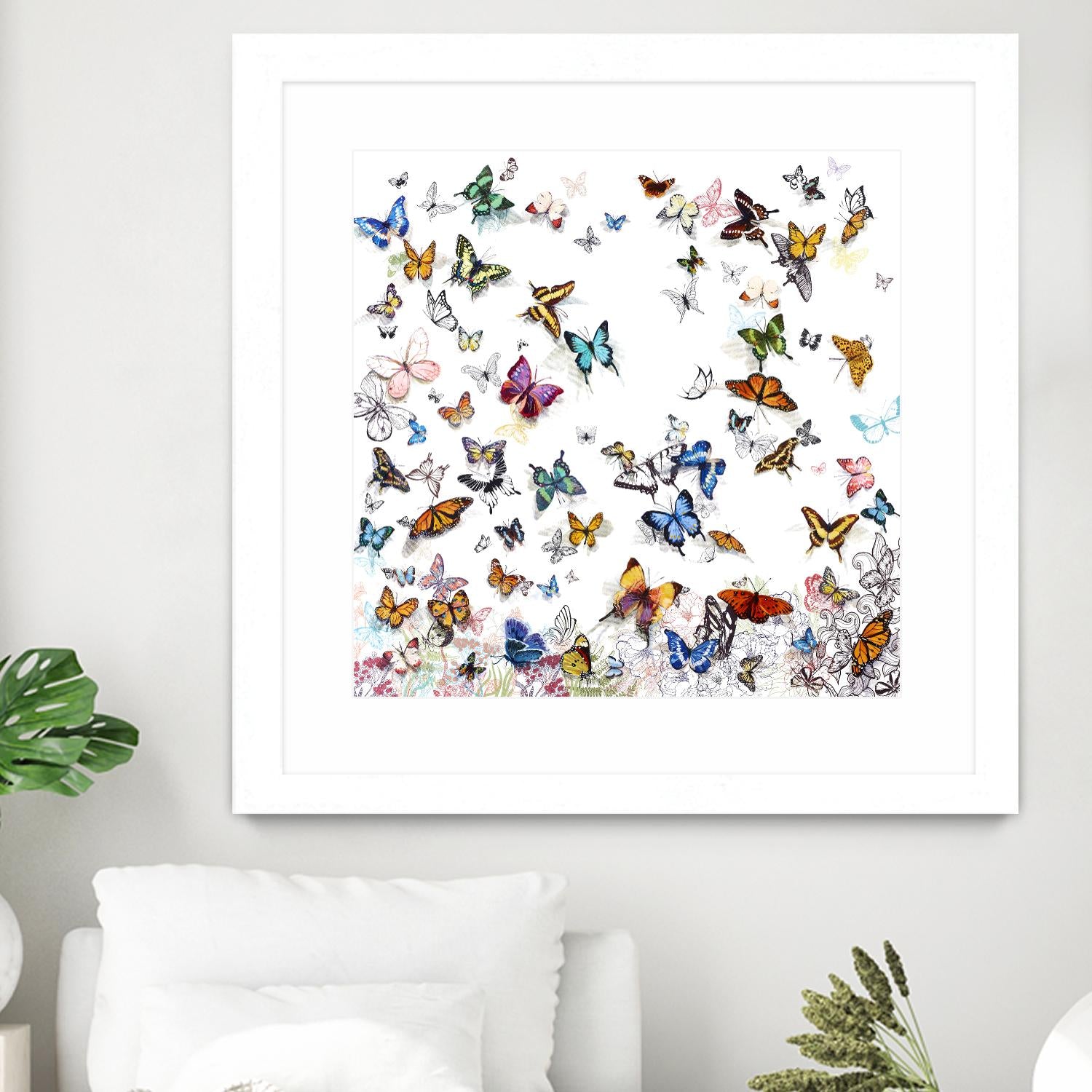 Papillon by Allyson Fukushima on GIANT ART - pink animals papillon