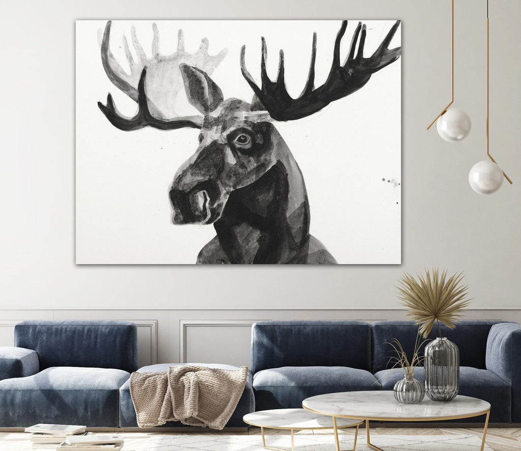 Watercolor Moose by Ben Gordon on GIANT ART - black animals