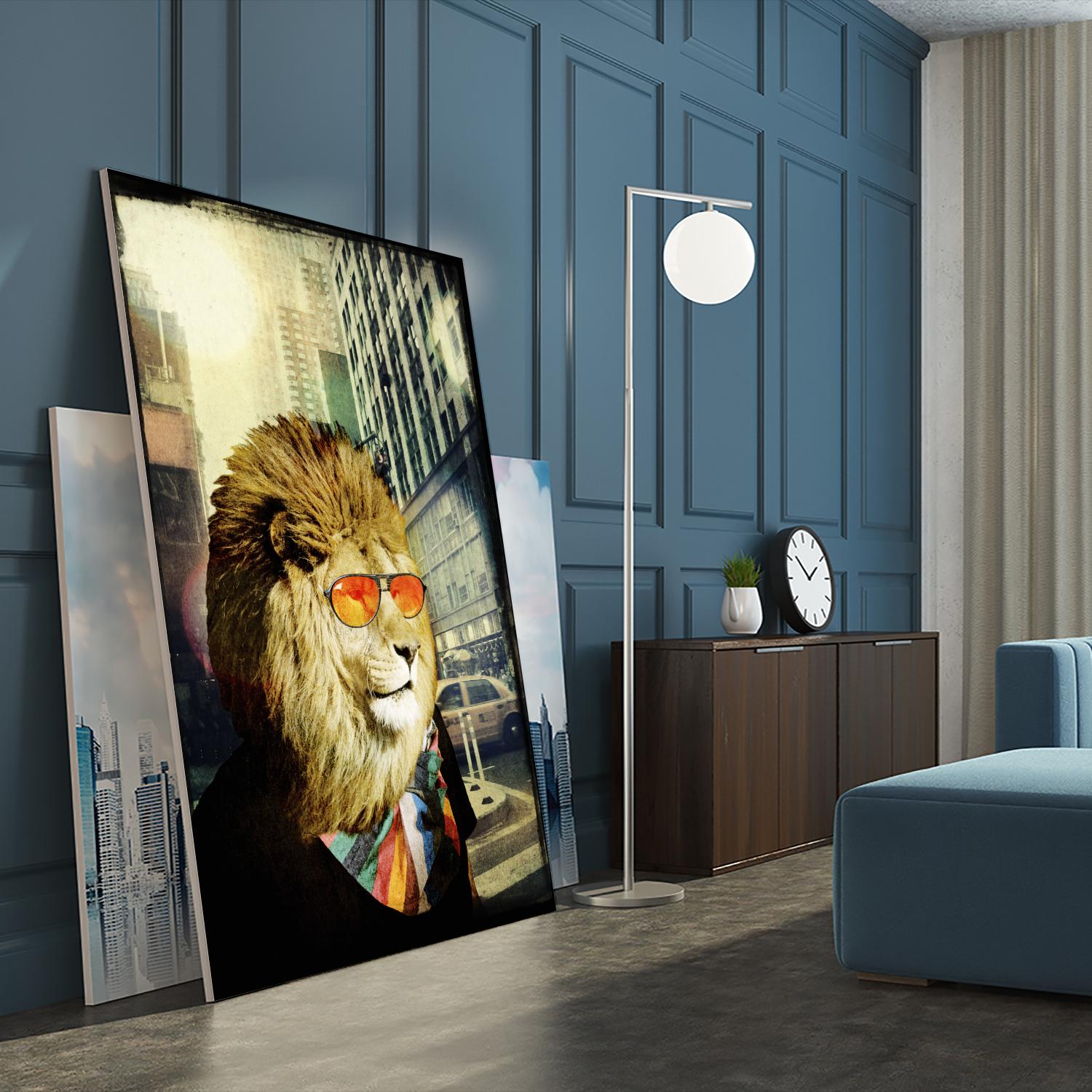 King Lion of the Urban Jungle by GI ArtLab on GIANT ART - brown contemporary