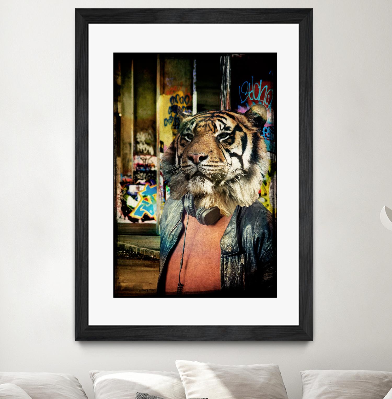 Tiger on the Prowl by GI ArtLab on GIANT ART - brown contemporary