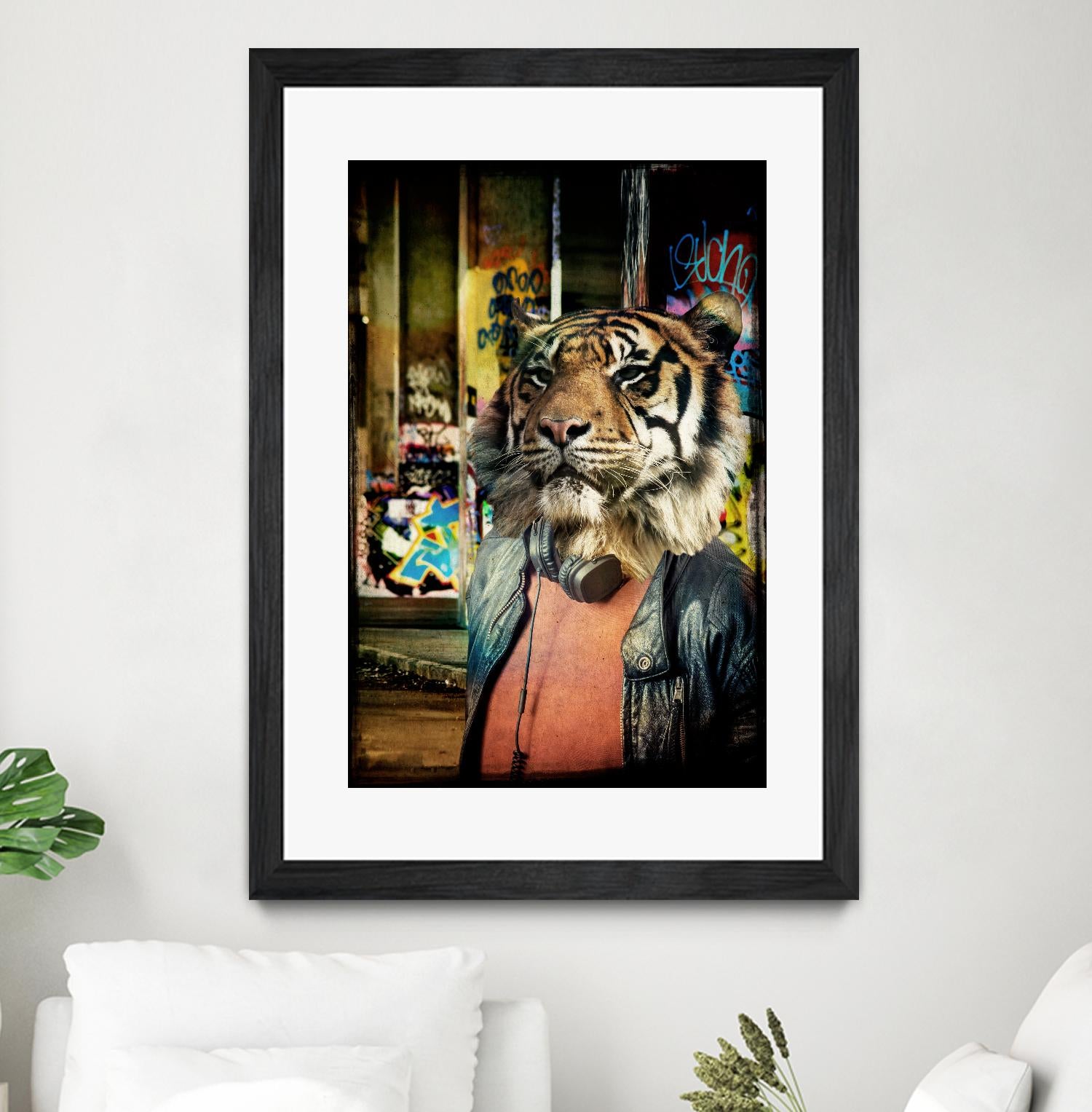 Tiger on the Prowl by GI ArtLab on GIANT ART - brown contemporary