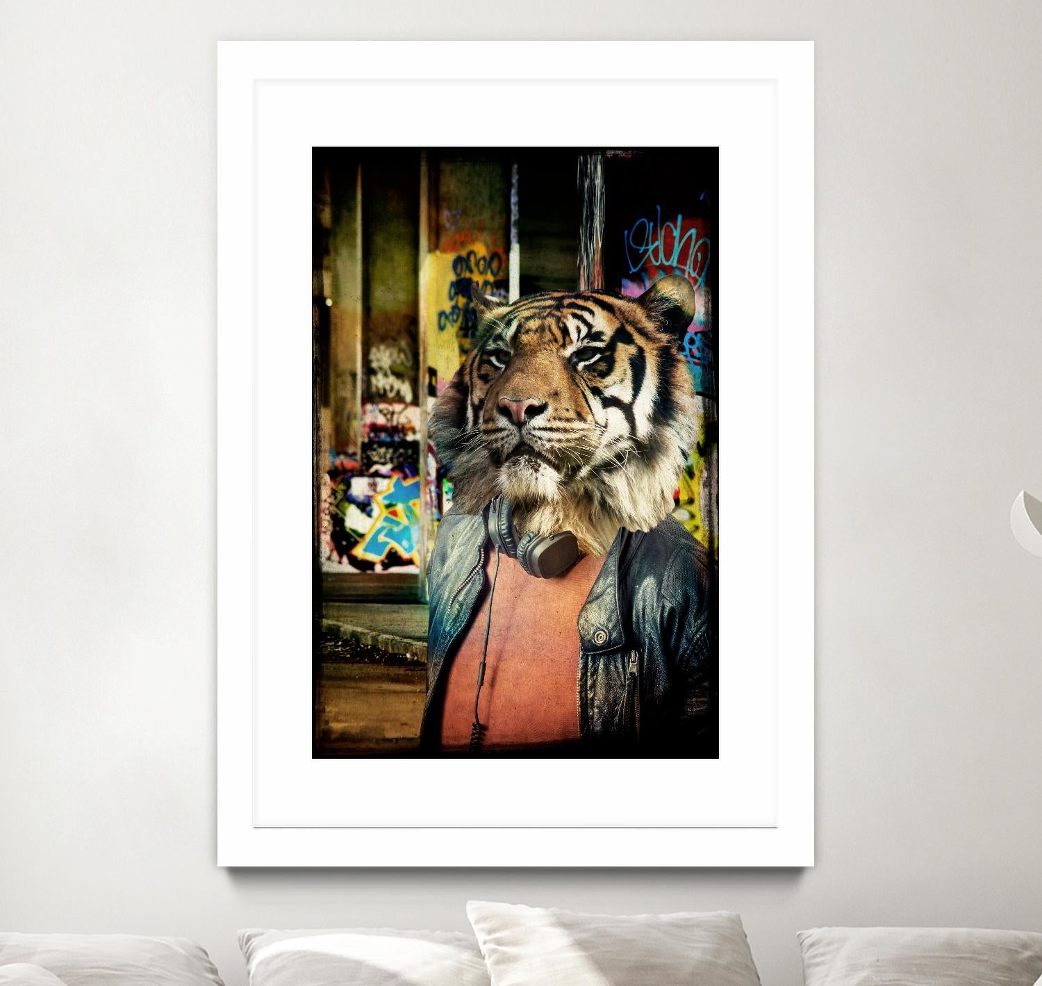 Tiger on the Prowl by GI ArtLab on GIANT ART - brown contemporary