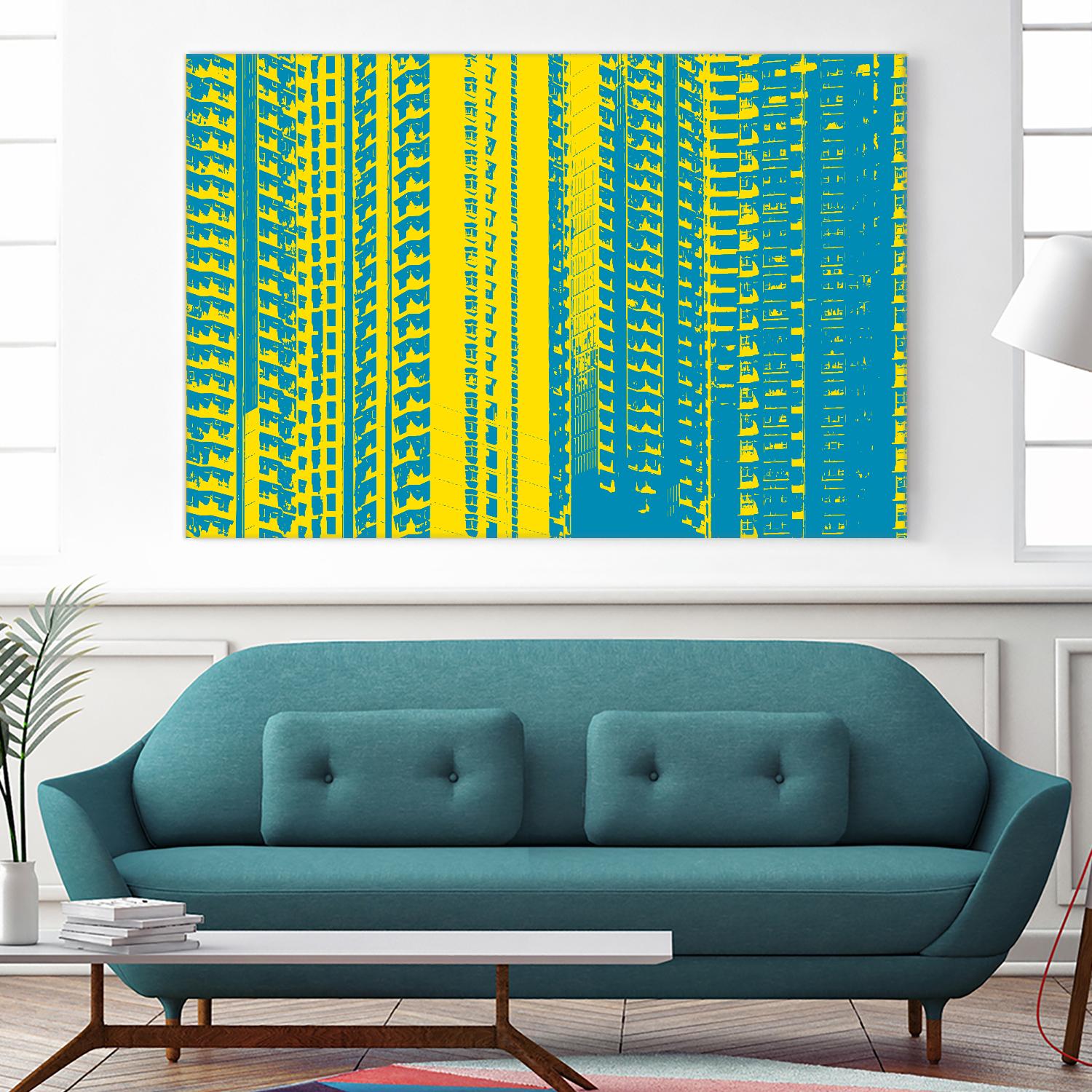 Window with a View by GI ArtLab on GIANT ART - yellow abstract