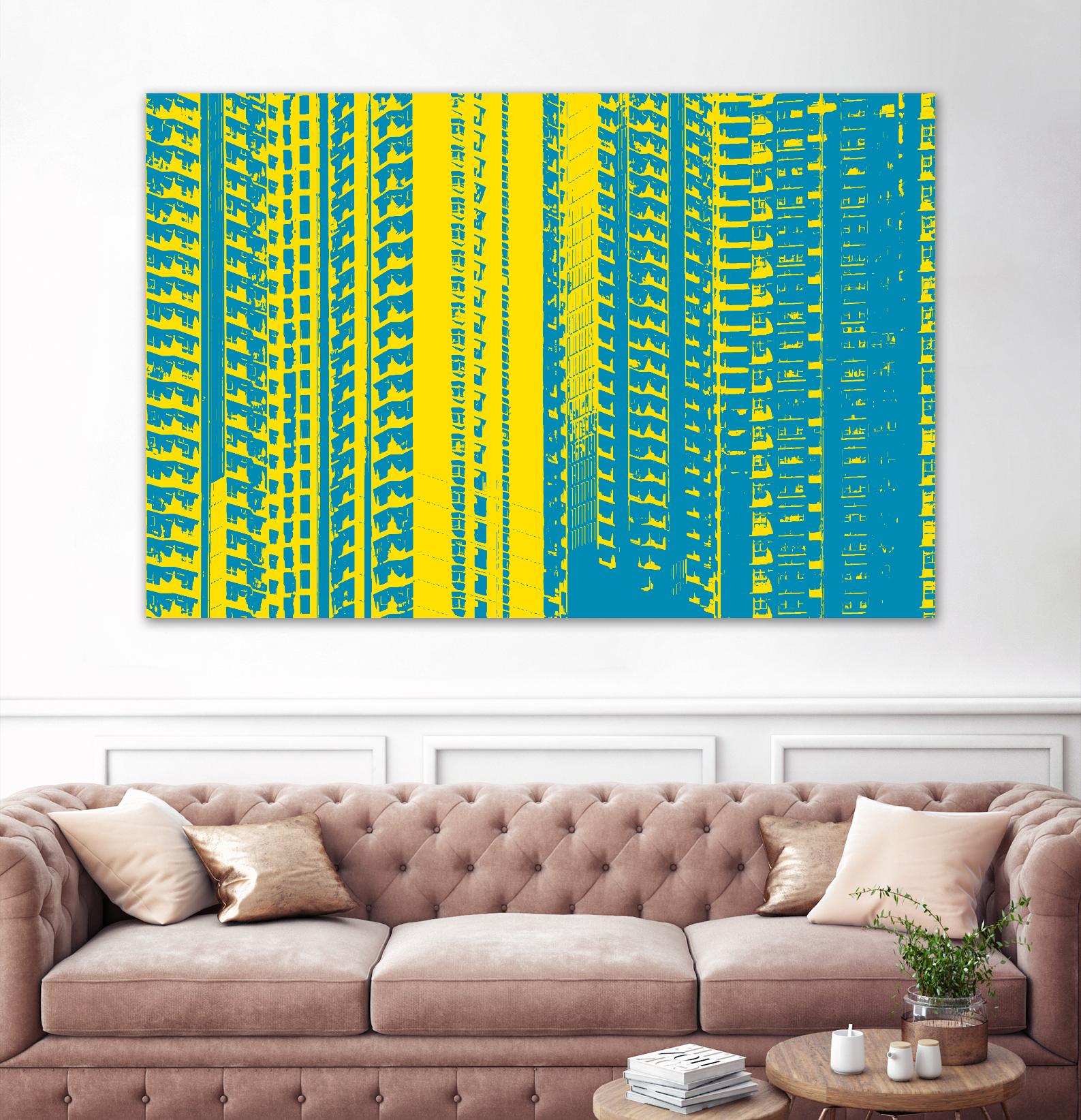 Window with a View by GI ArtLab on GIANT ART - yellow abstract