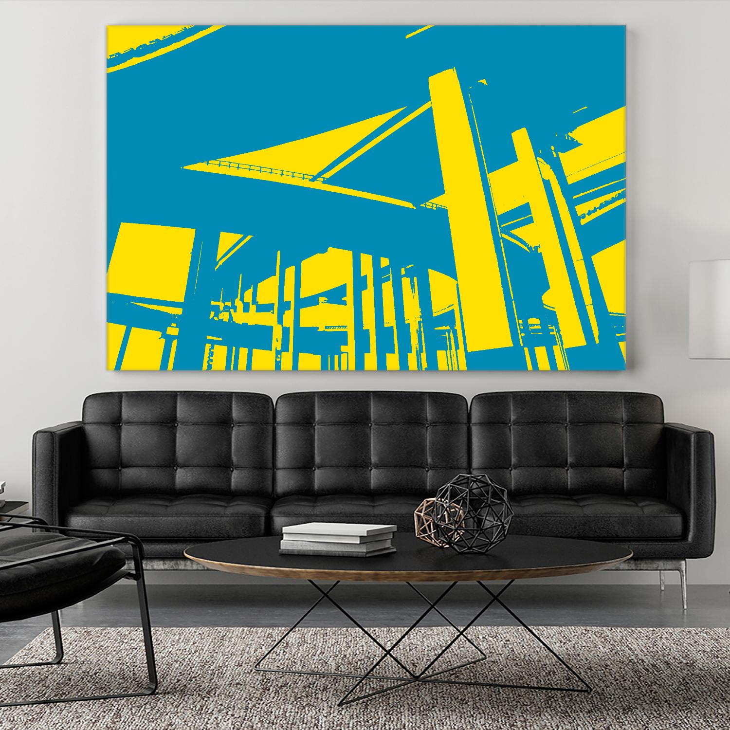 Overpass by GI ArtLab on GIANT ART - yellow city scene
