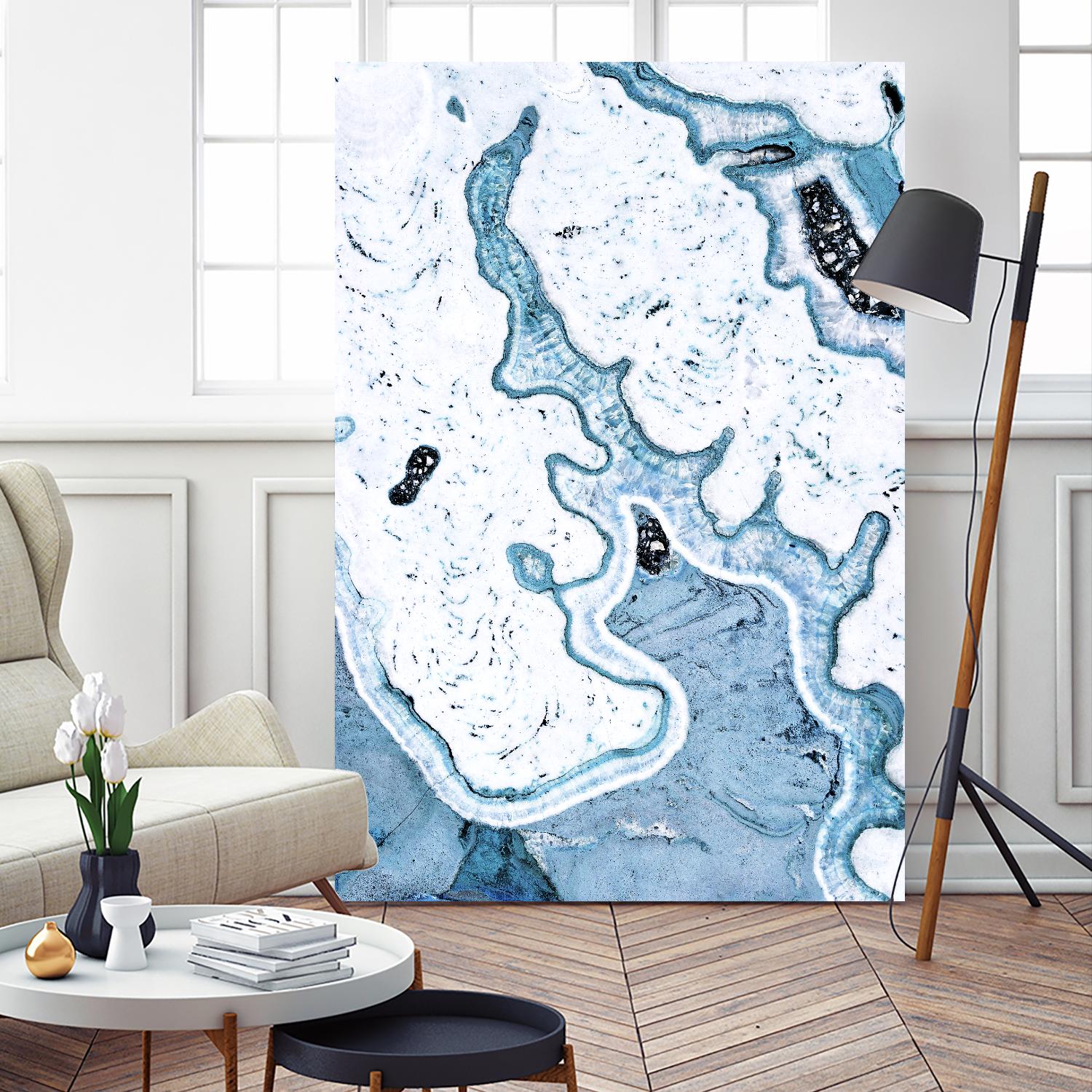 Blue Lace Agate by GI ArtLab on GIANT ART - white abstract