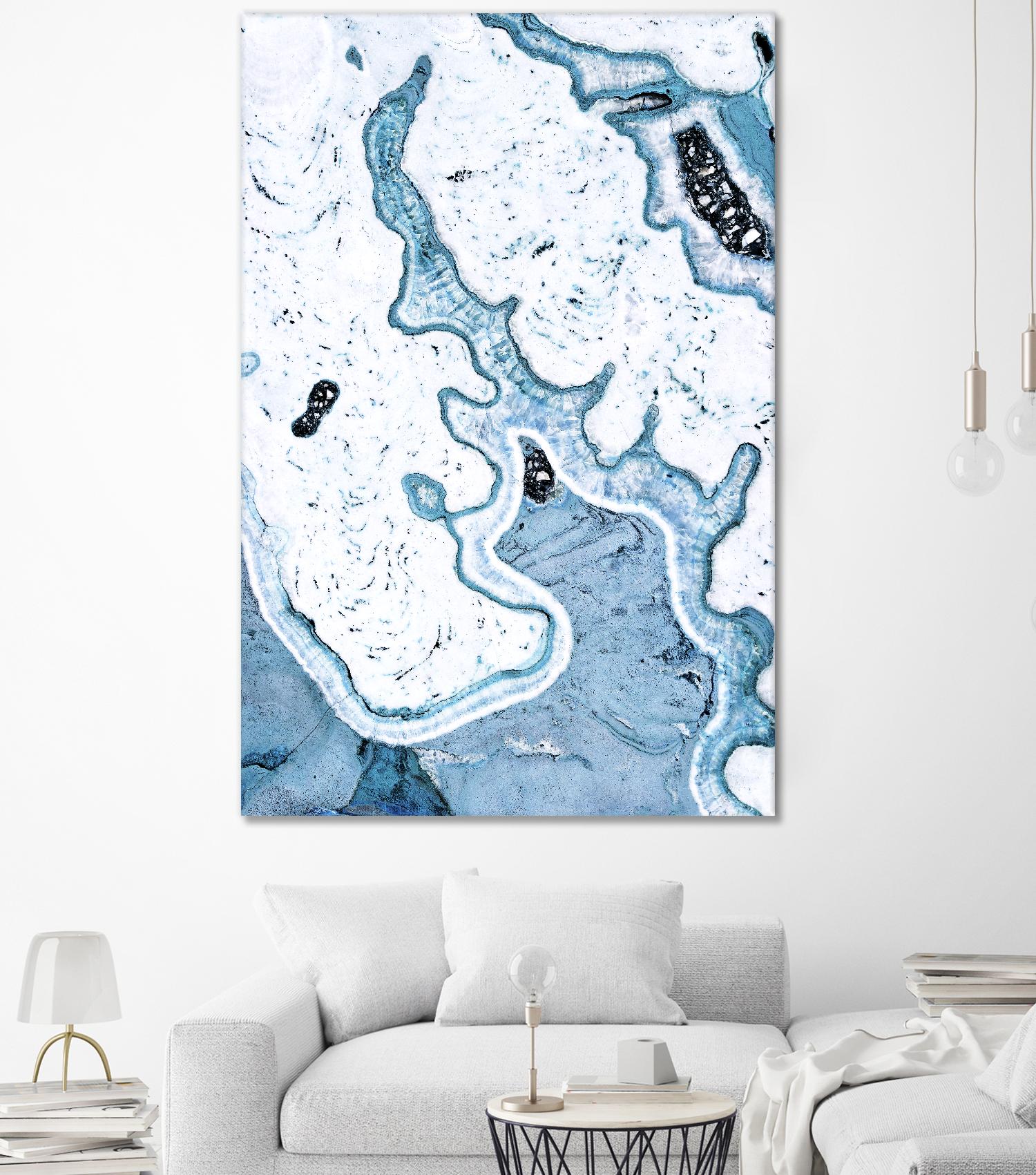 Blue Lace Agate by GI ArtLab on GIANT ART - white abstract