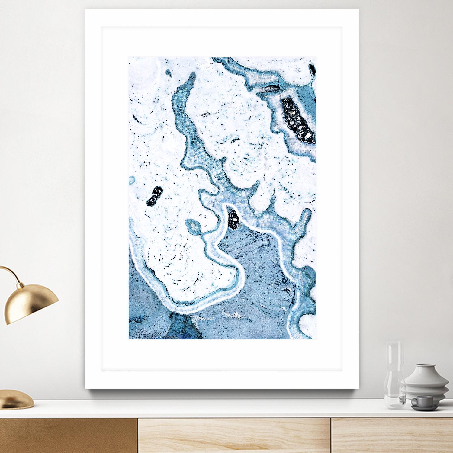 Blue Lace Agate by GI ArtLab on GIANT ART - white abstract