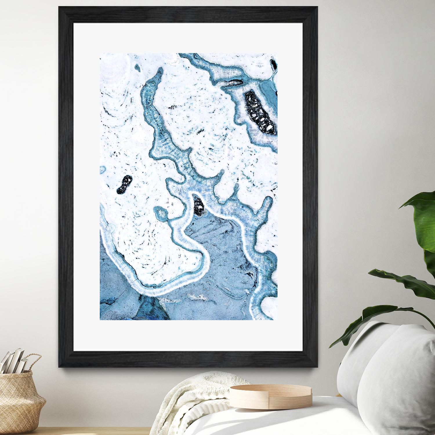 Blue Lace Agate by GI ArtLab on GIANT ART - white abstract