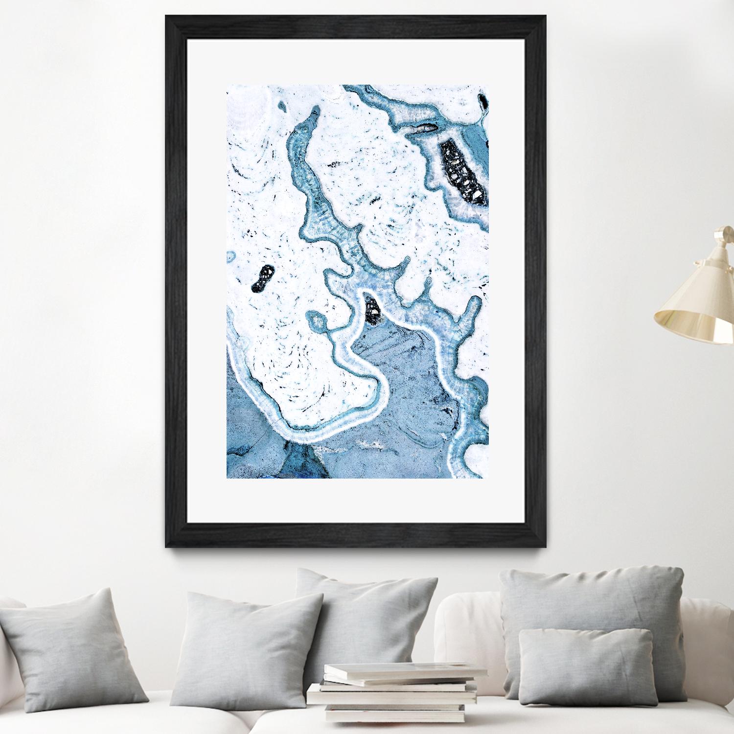 Blue Lace Agate by GI ArtLab on GIANT ART - white abstract