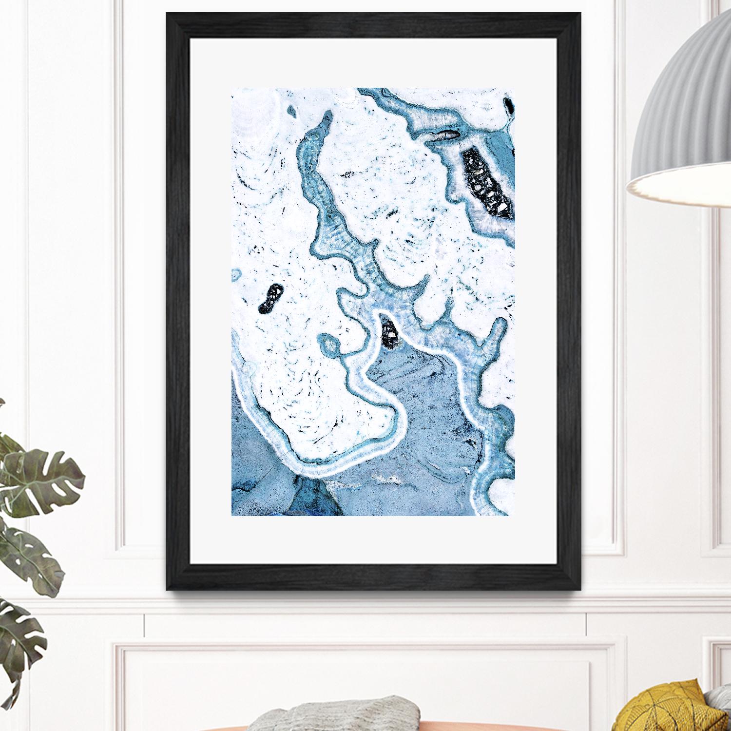 Blue Lace Agate by GI ArtLab on GIANT ART - white abstract
