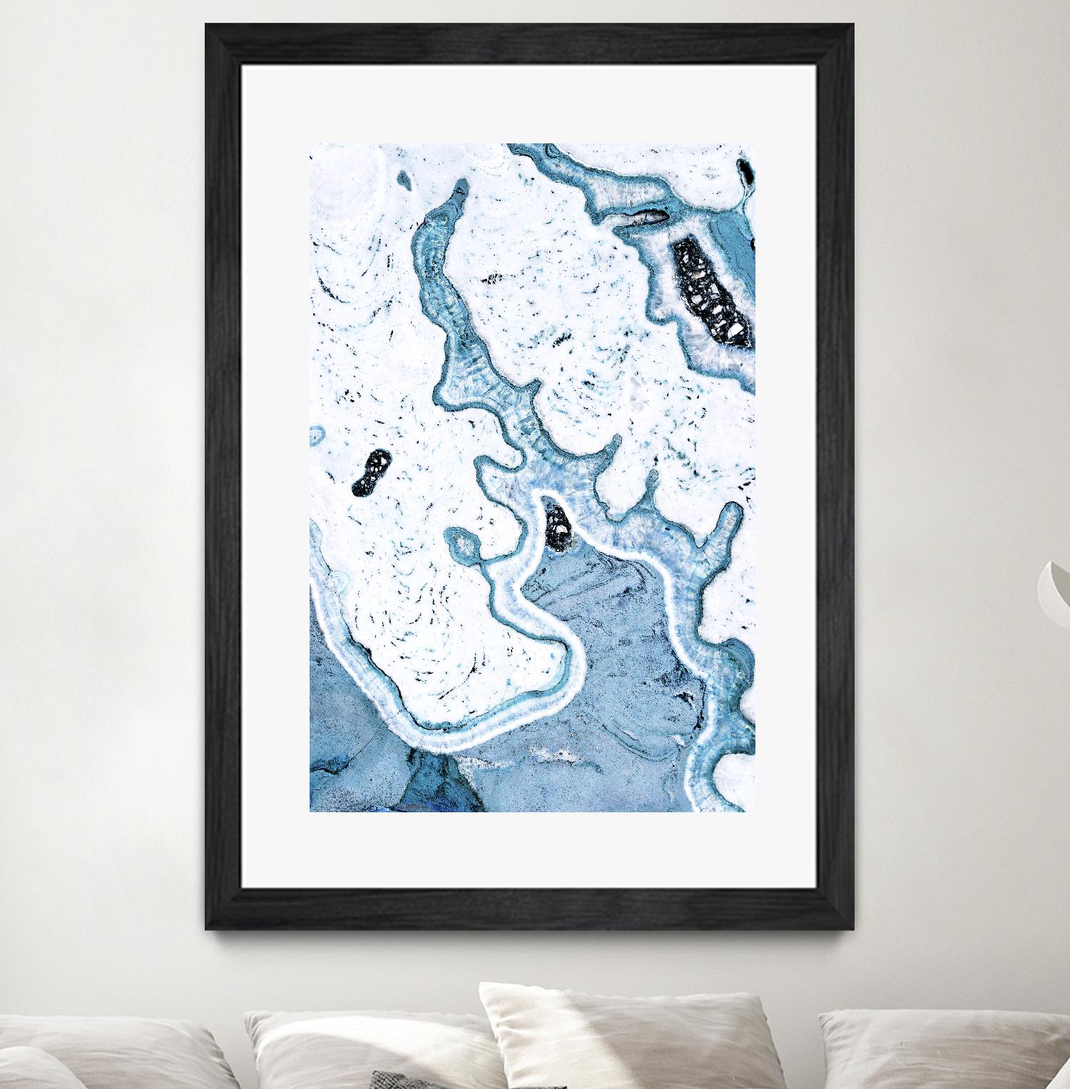 Blue Lace Agate by GI ArtLab on GIANT ART - white abstract
