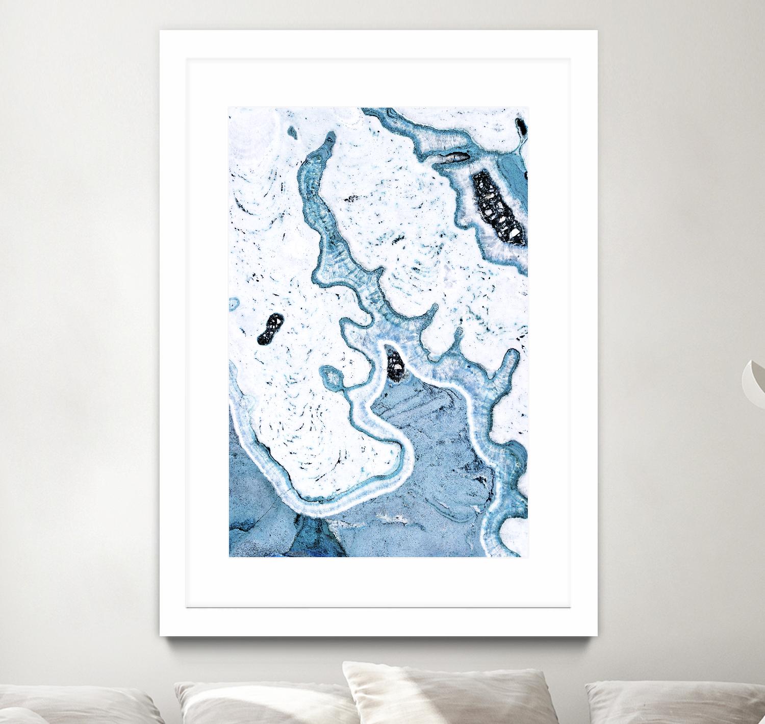 Blue Lace Agate by GI ArtLab on GIANT ART - white abstract