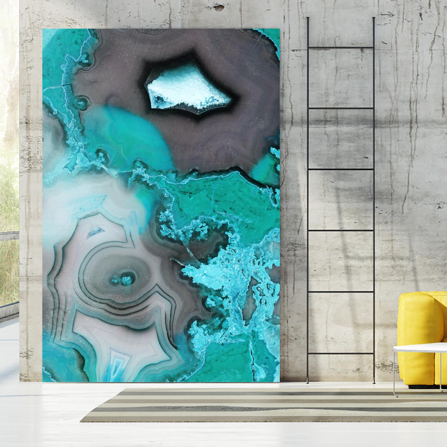 Turquoise by GI ArtLab on GIANT ART - white abstract