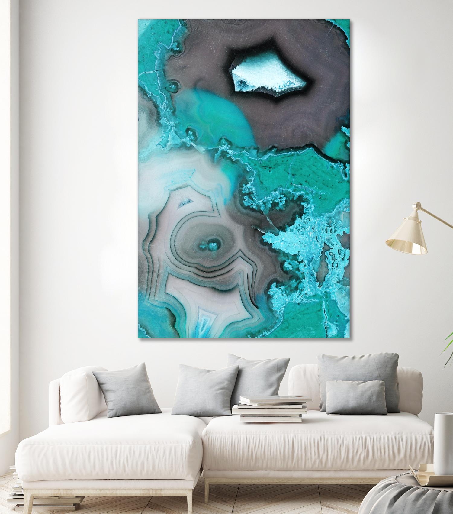 Turquoise by GI ArtLab on GIANT ART - white abstract