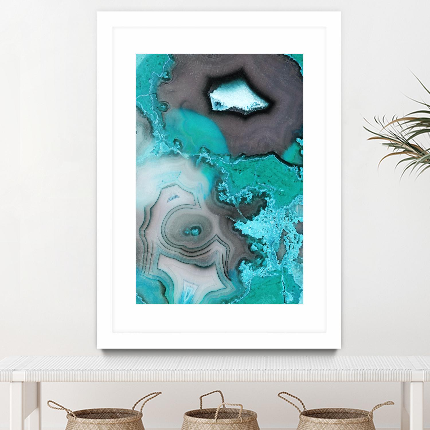 Turquoise by GI ArtLab on GIANT ART - white abstract