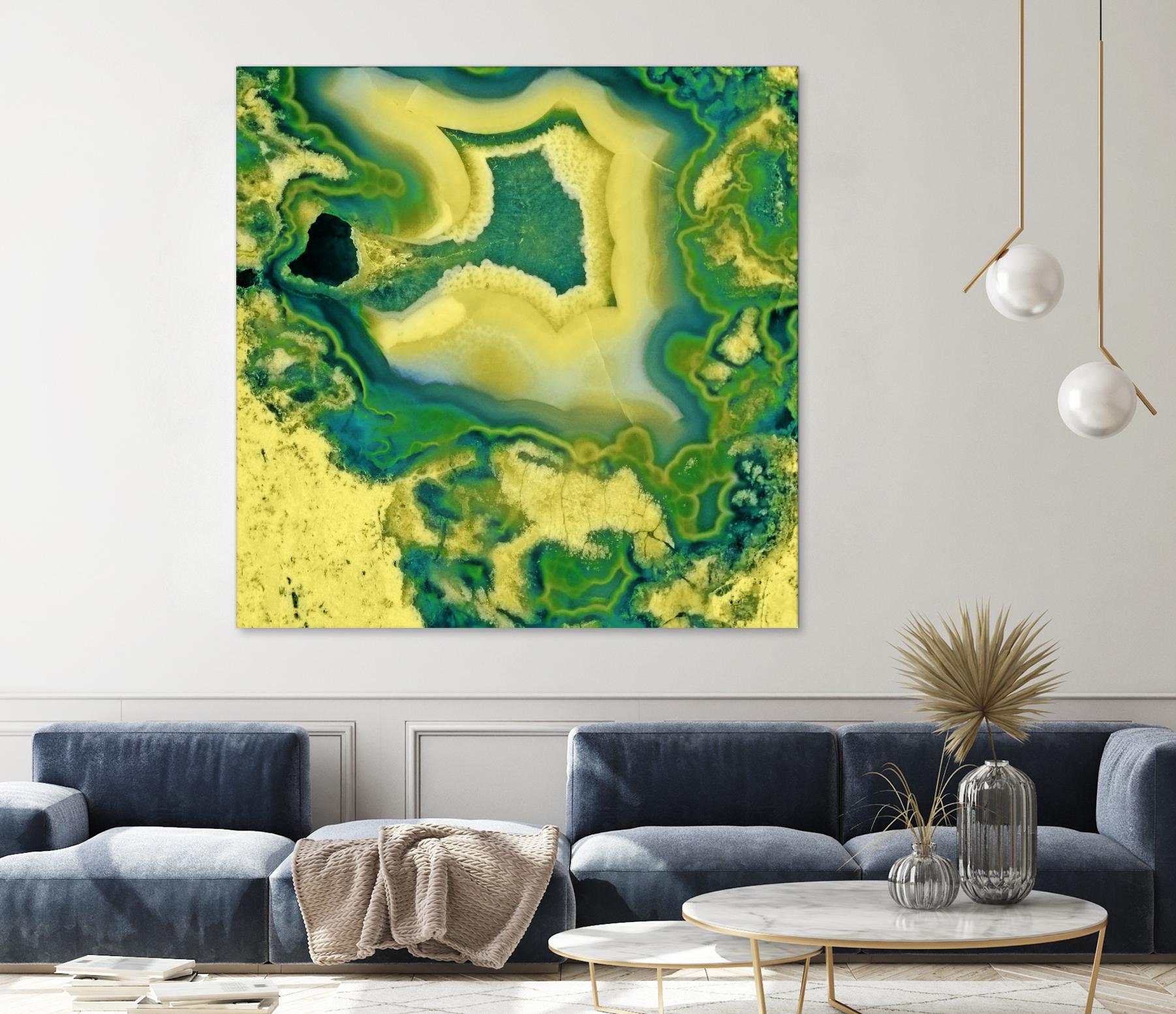 Mineral Rings Geode by GI ArtLab on GIANT ART - green abstract