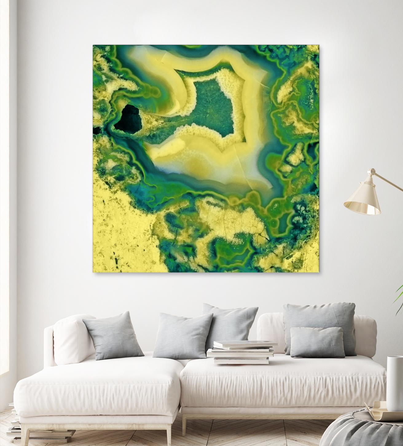 Mineral Rings Geode by GI ArtLab on GIANT ART - green abstract