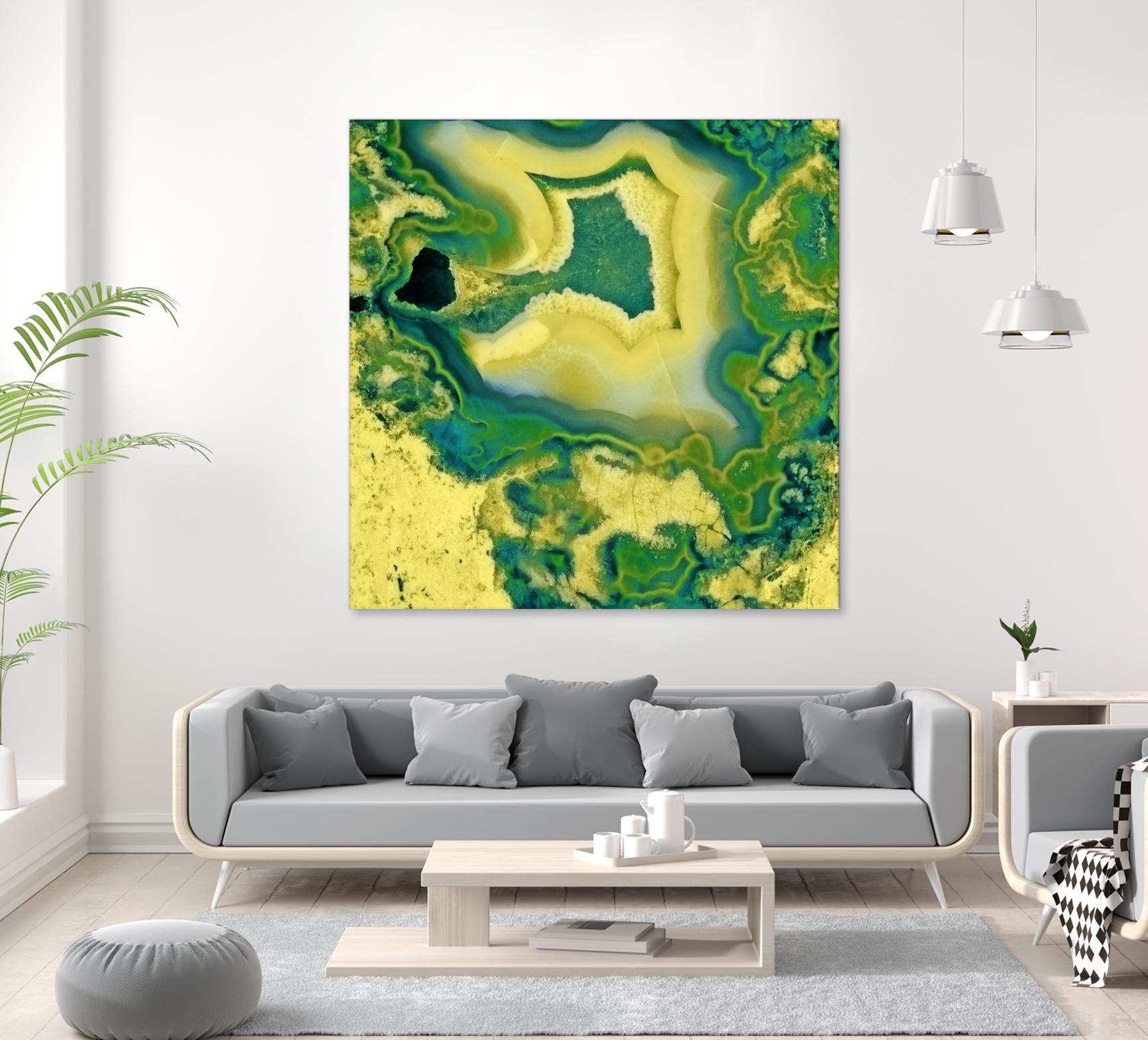 Mineral Rings Geode by GI ArtLab on GIANT ART - green abstract