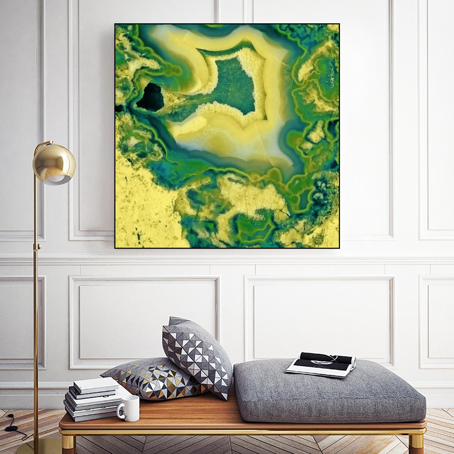 Mineral Rings Geode by GI ArtLab on GIANT ART - green abstract