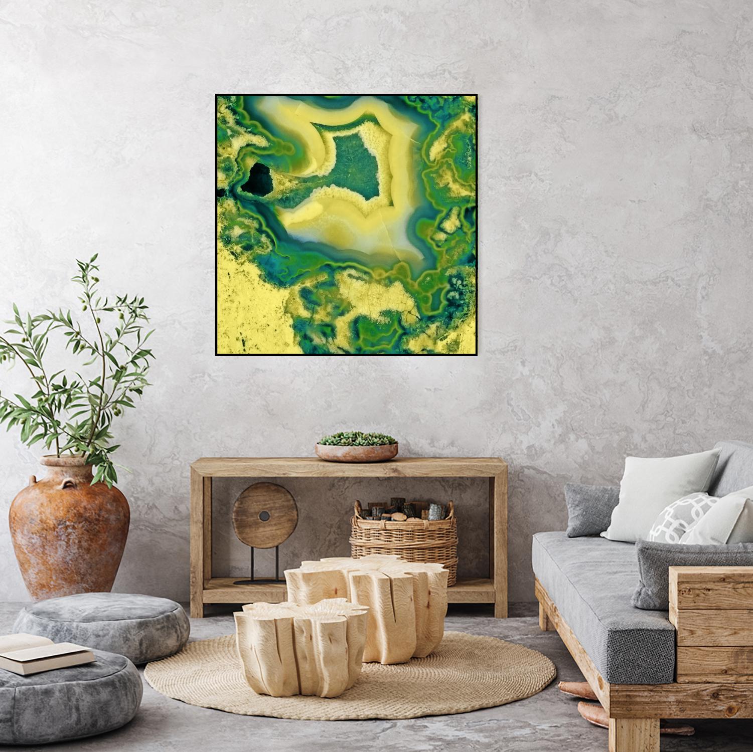 Mineral Rings Geode by GI ArtLab on GIANT ART - green abstract