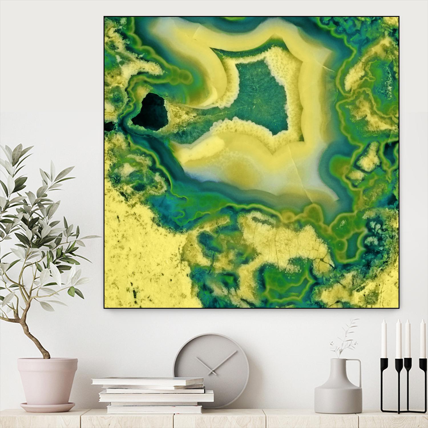 Mineral Rings Geode by GI ArtLab on GIANT ART - green abstract