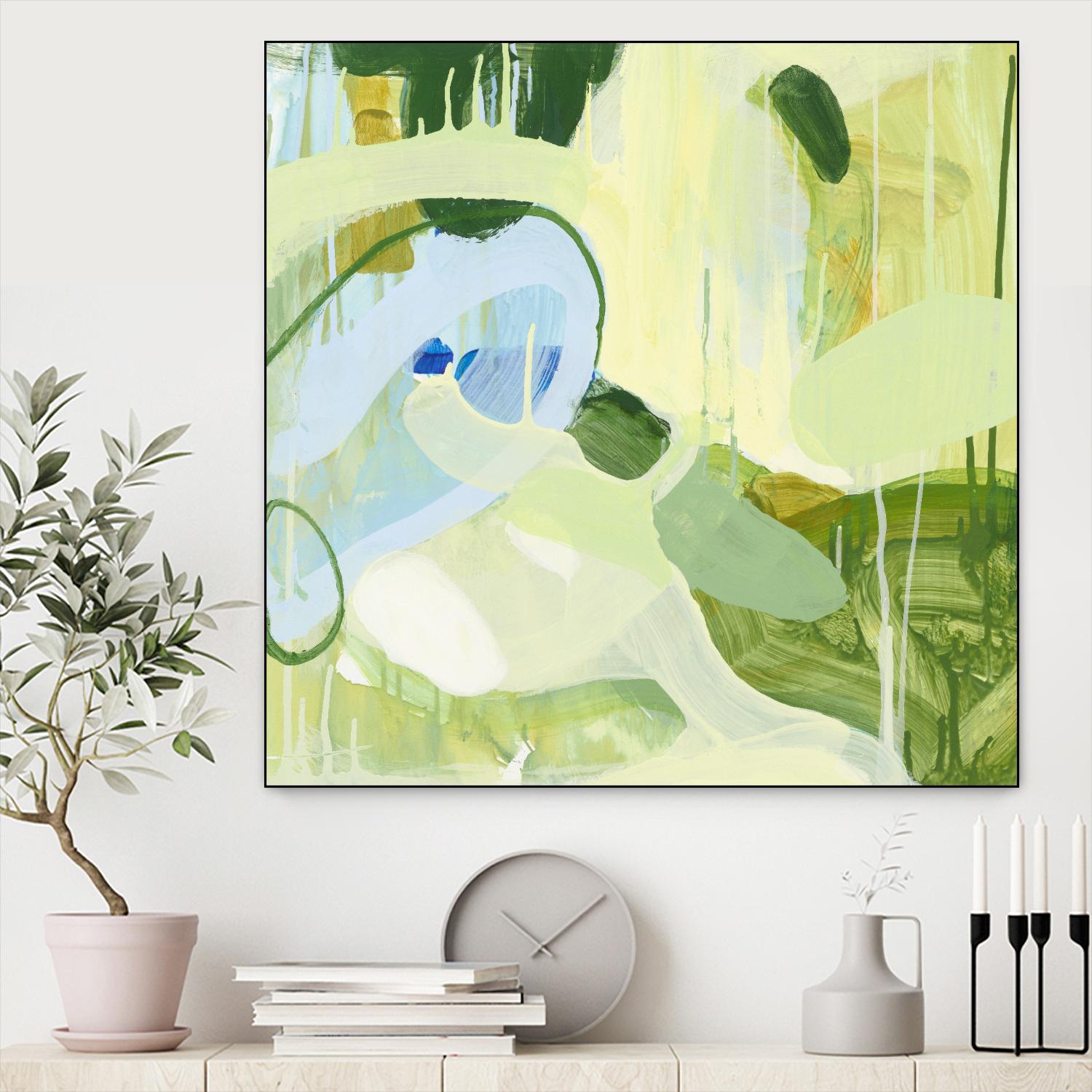 Spring Rain 2 by Glenn Allen on GIANT ART - yellow abstract