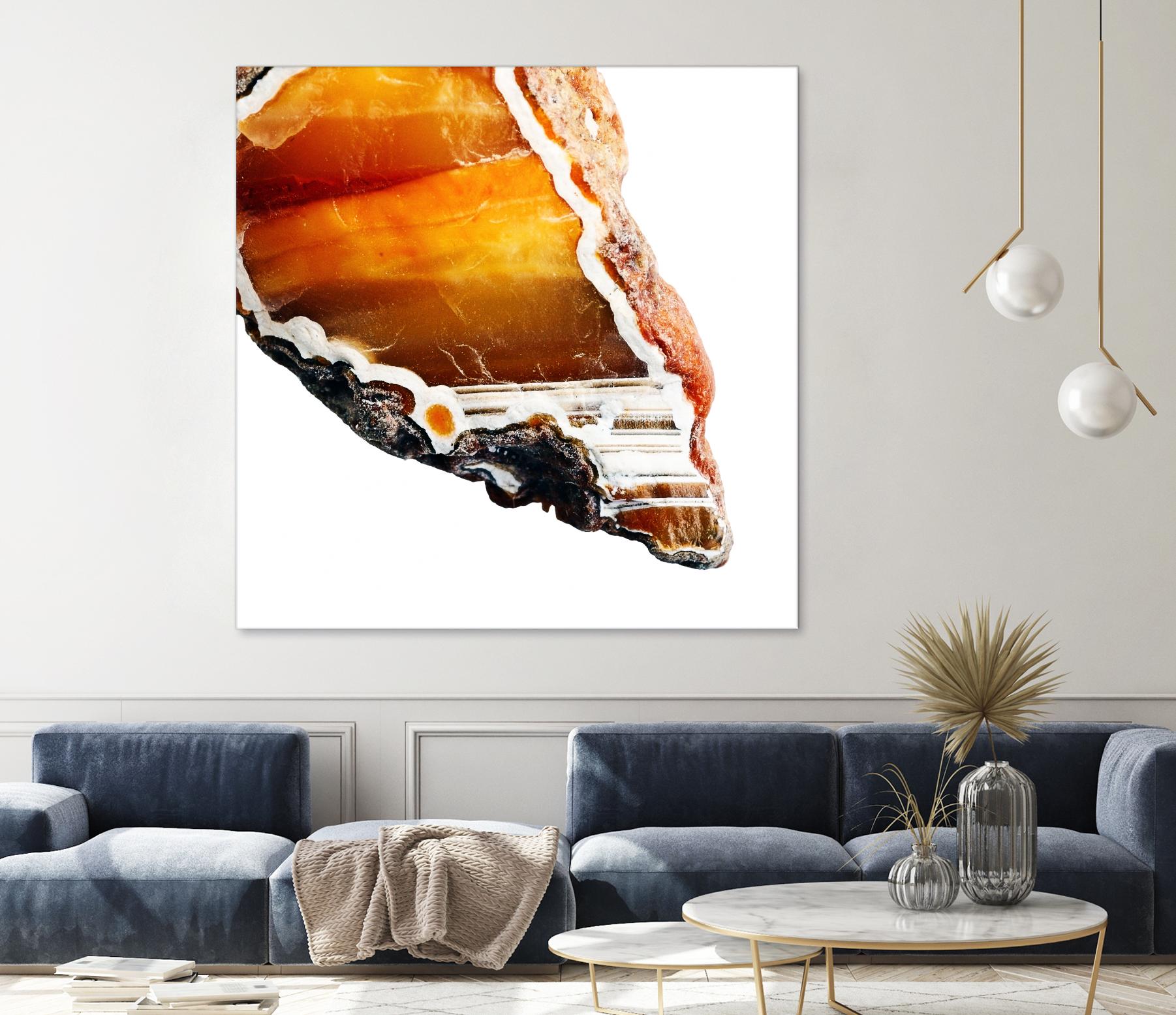 Blood Orange Agate A by GI ArtLab on GIANT ART - white abstract