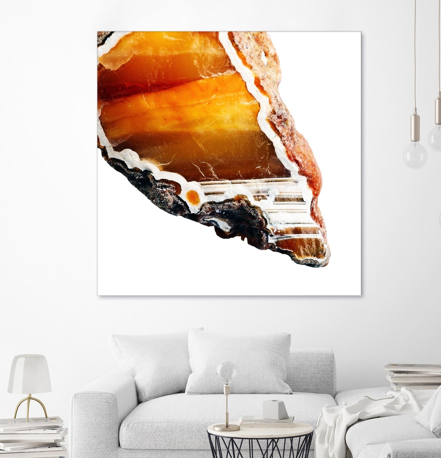 Blood Orange Agate A by GI ArtLab on GIANT ART - white abstract