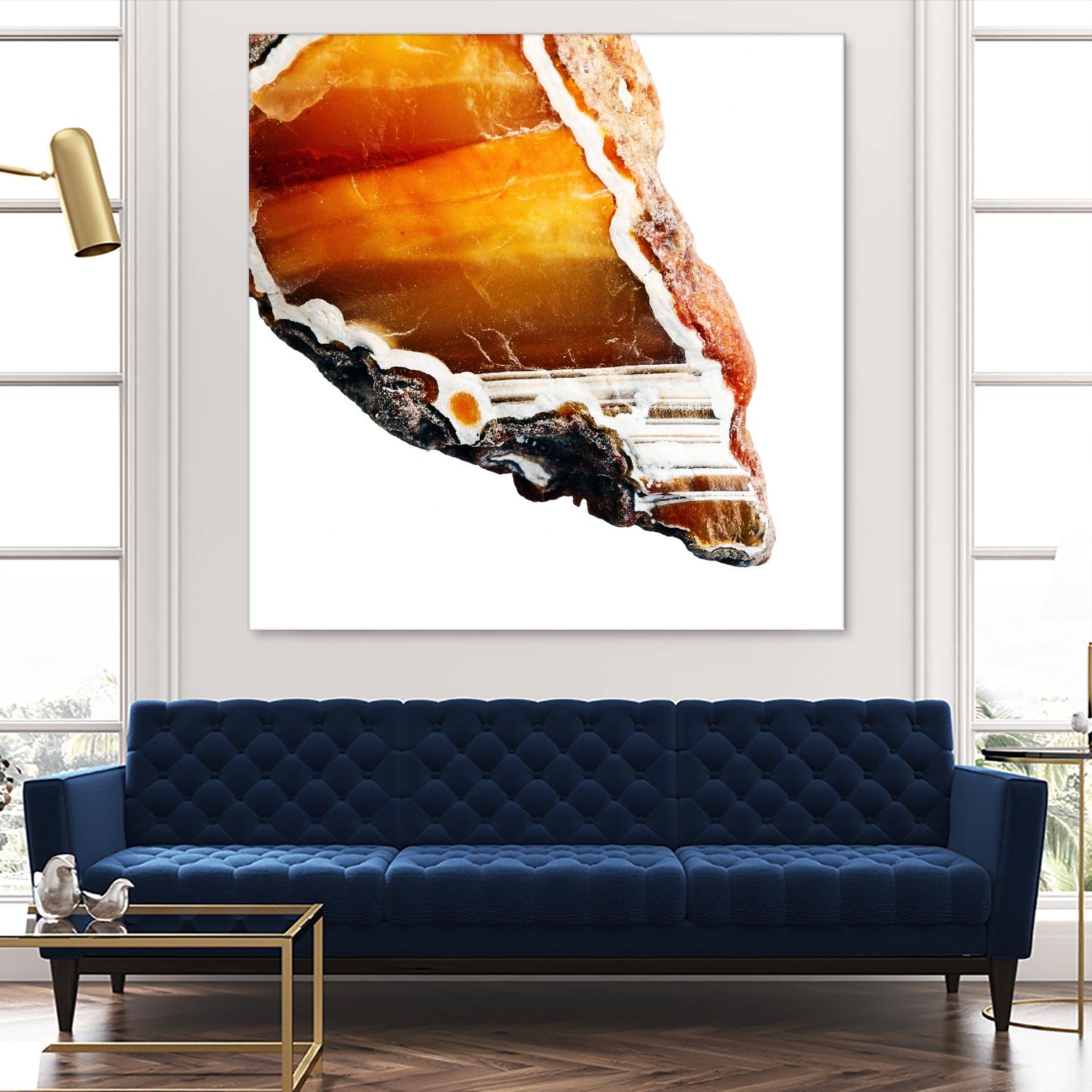 Blood Orange Agate A by GI ArtLab on GIANT ART - white abstract