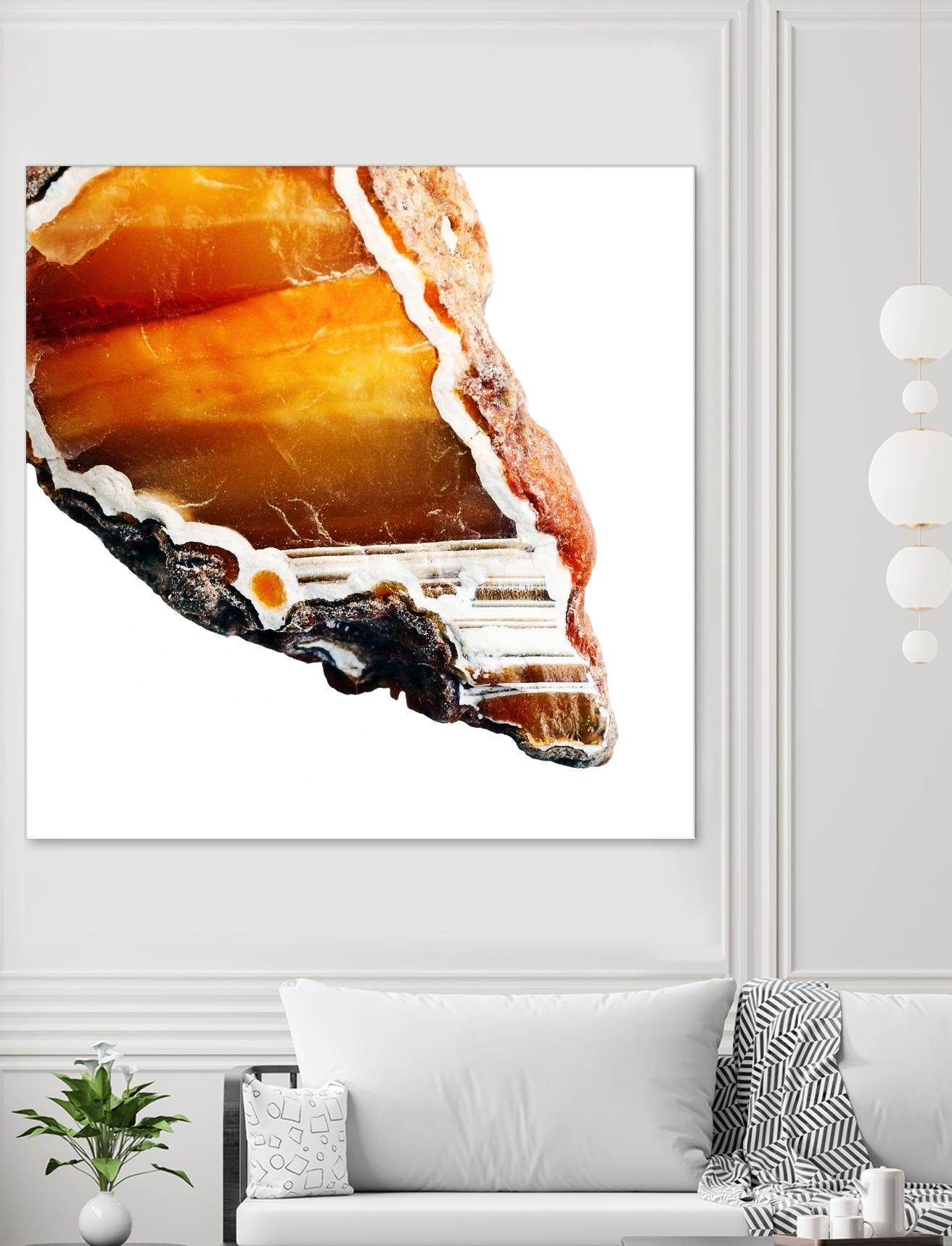 Blood Orange Agate A by GI ArtLab on GIANT ART - white abstract