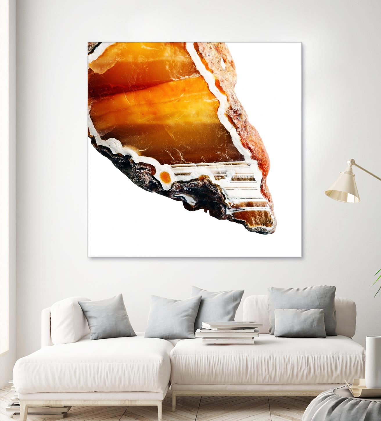 Blood Orange Agate A by GI ArtLab on GIANT ART - white abstract