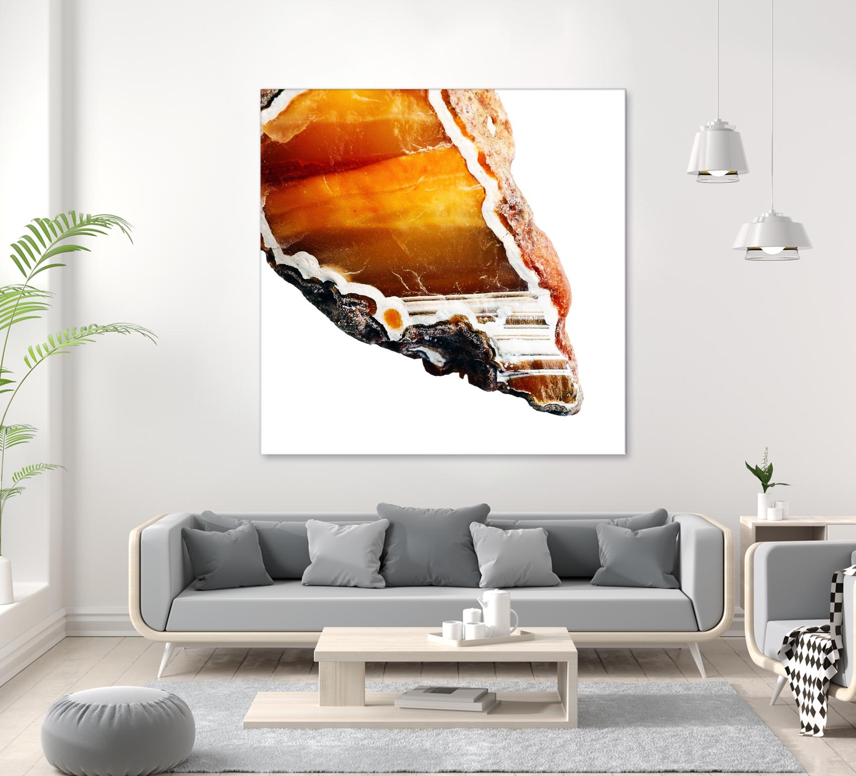 Blood Orange Agate A by GI ArtLab on GIANT ART - white abstract