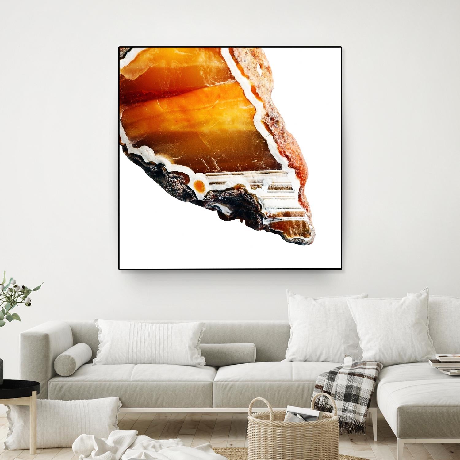 Blood Orange Agate A by GI ArtLab on GIANT ART - white abstract