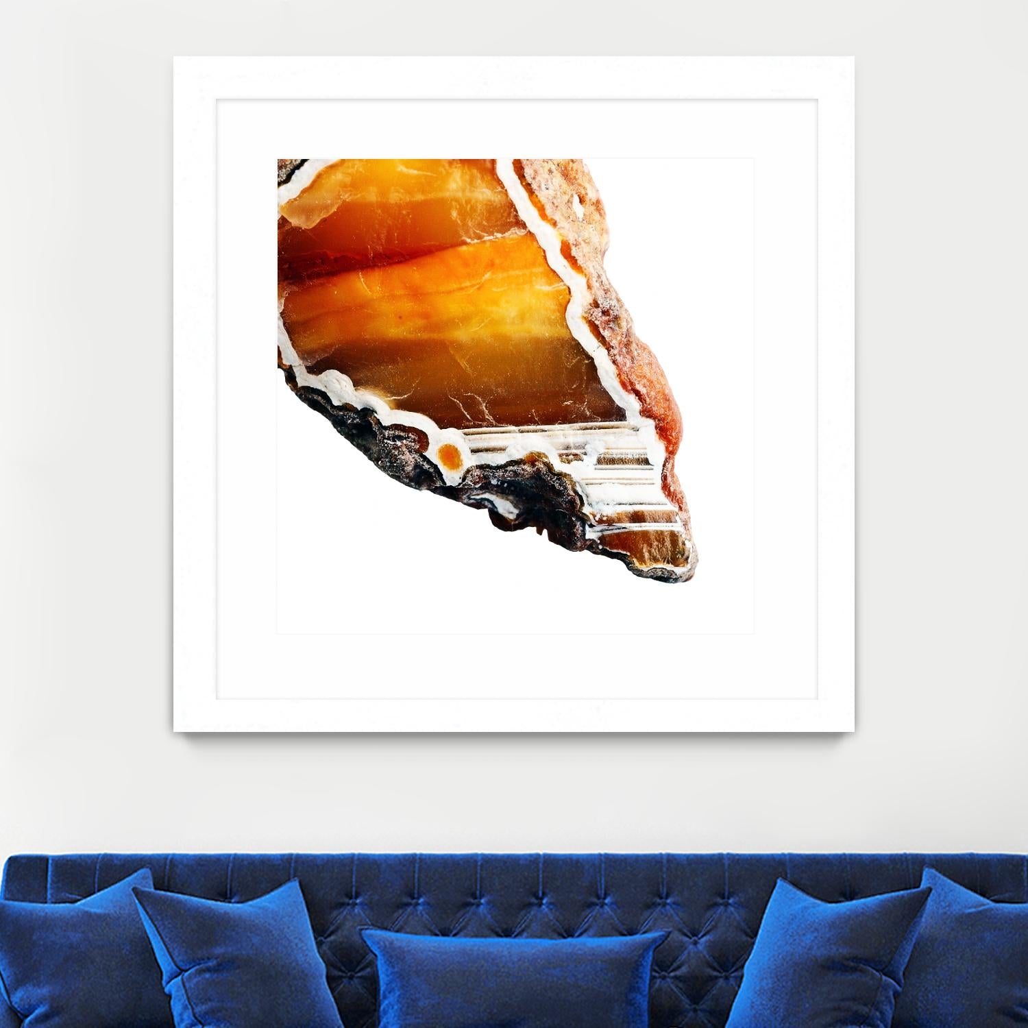 Blood Orange Agate A by GI ArtLab on GIANT ART - white abstract