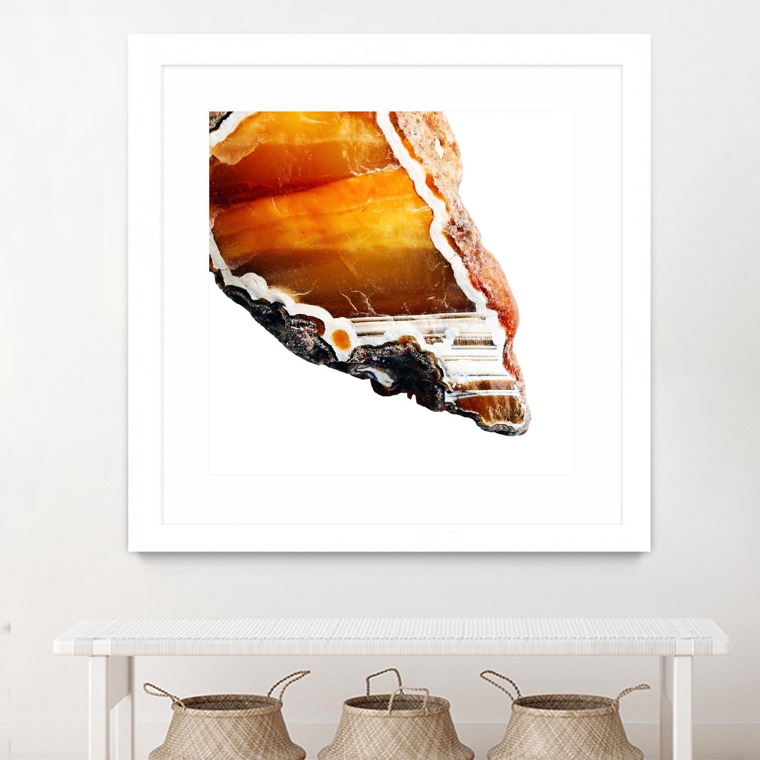 Blood Orange Agate A by GI ArtLab on GIANT ART - white abstract