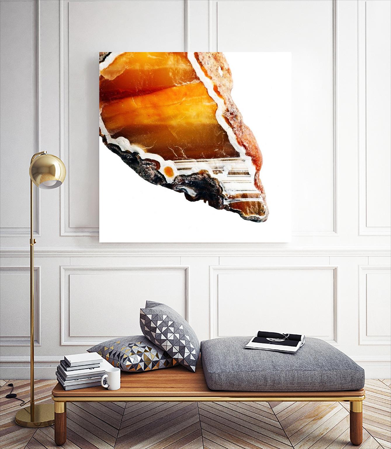 Blood Orange Agate A by GI ArtLab on GIANT ART - white abstract