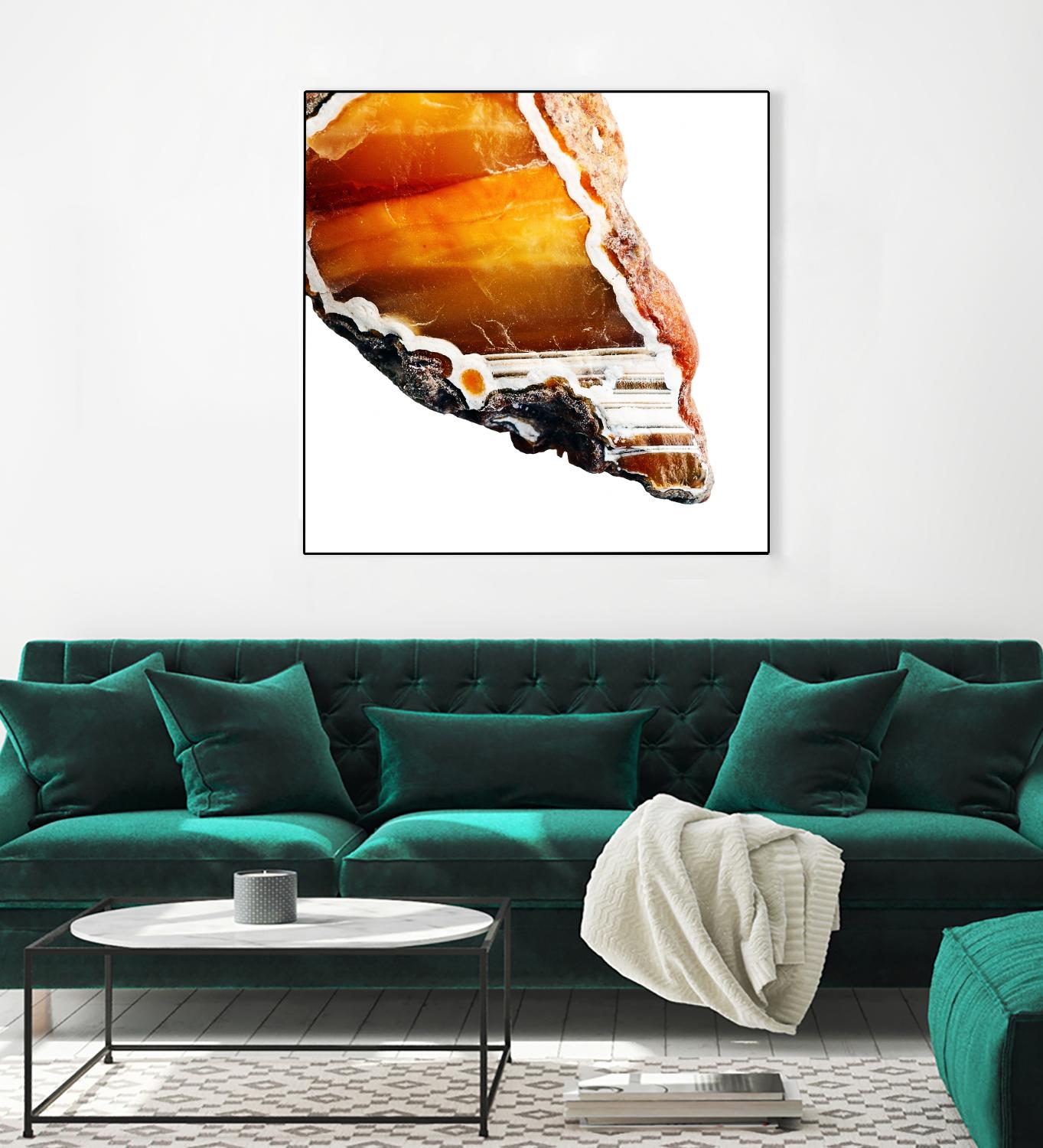 Blood Orange Agate A by GI ArtLab on GIANT ART - white abstract