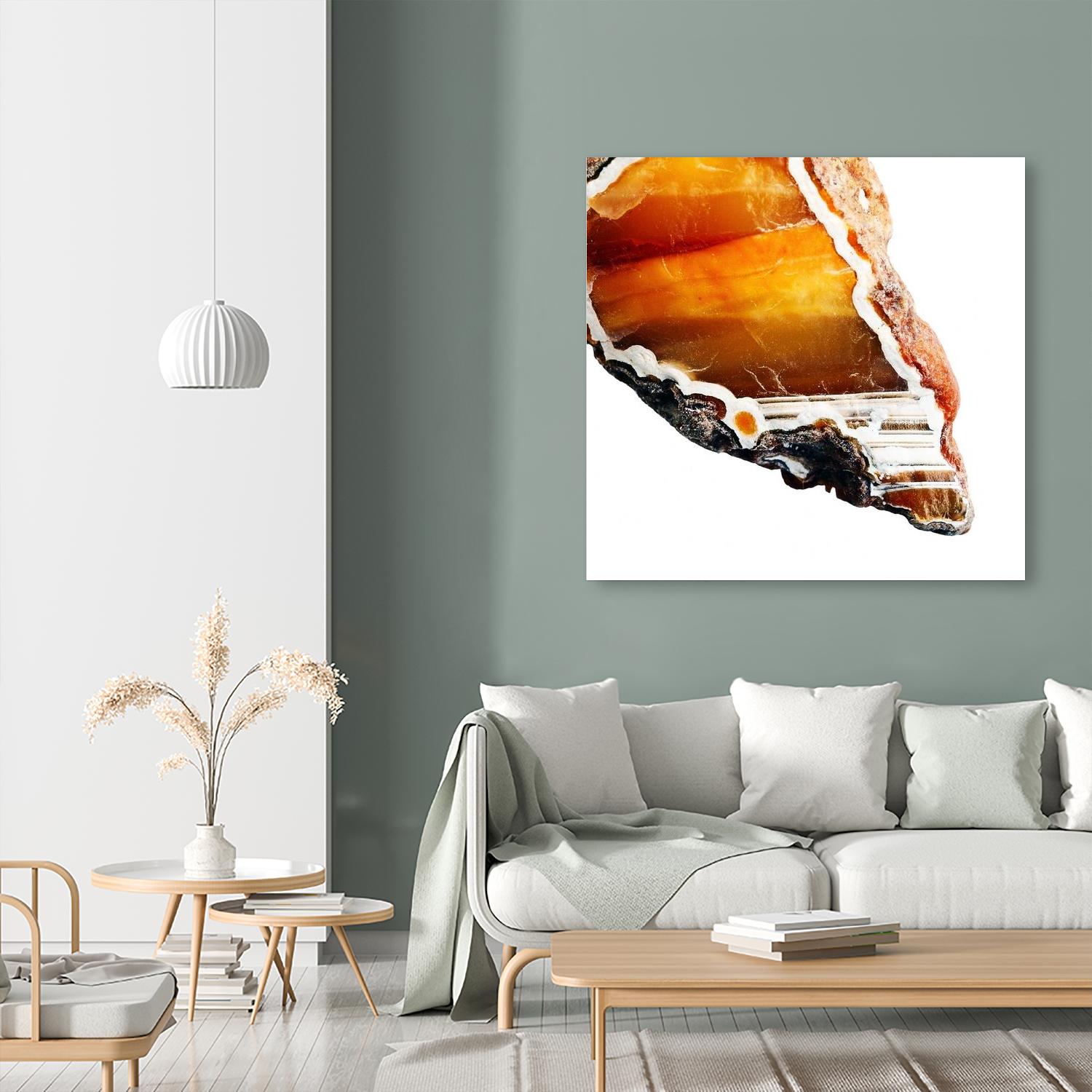 Blood Orange Agate A by GI ArtLab on GIANT ART - white abstract