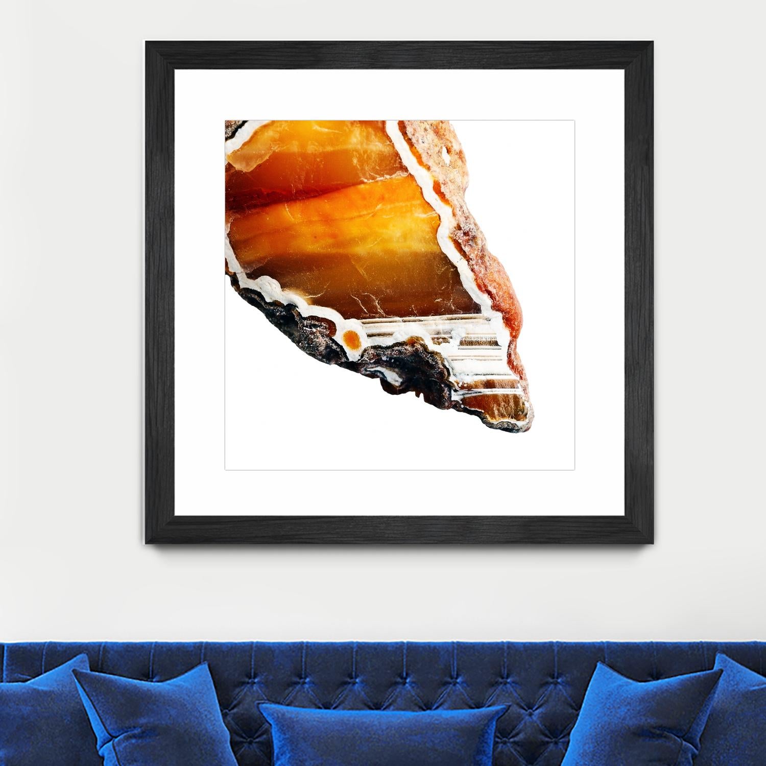 Blood Orange Agate A by GI ArtLab on GIANT ART - white abstract