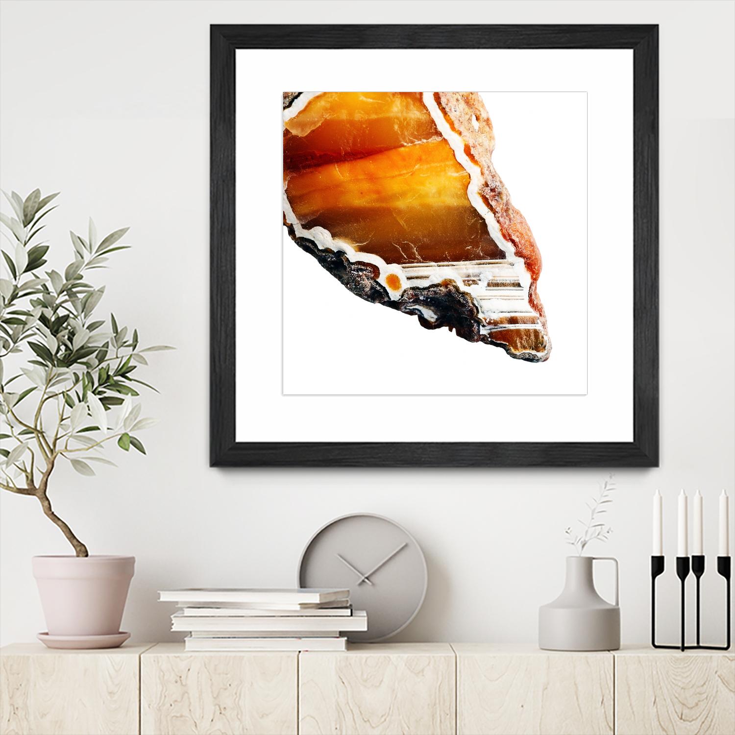 Blood Orange Agate A by GI ArtLab on GIANT ART - white abstract