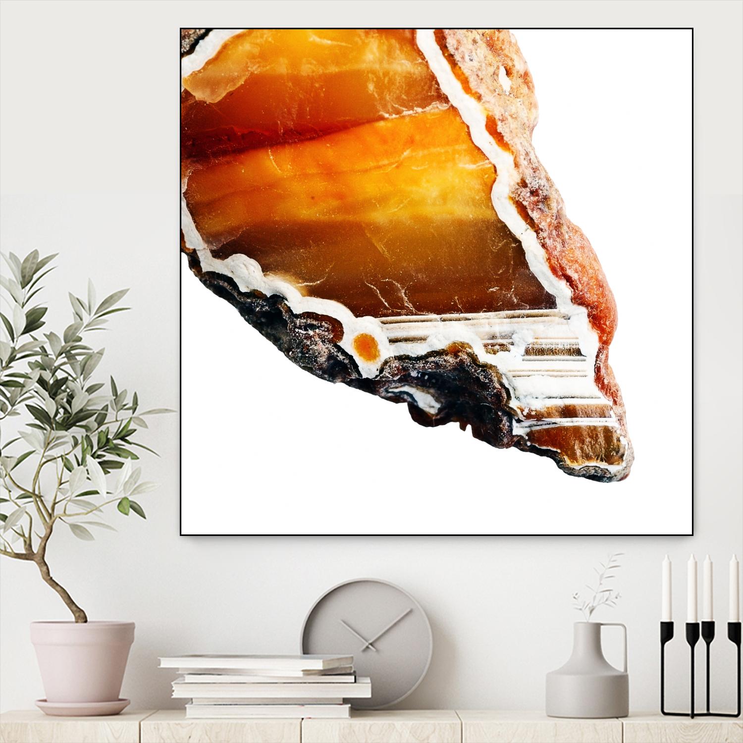 Blood Orange Agate A by GI ArtLab on GIANT ART - white abstract