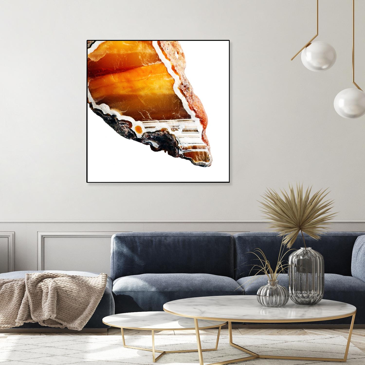 Blood Orange Agate A by GI ArtLab on GIANT ART - white abstract