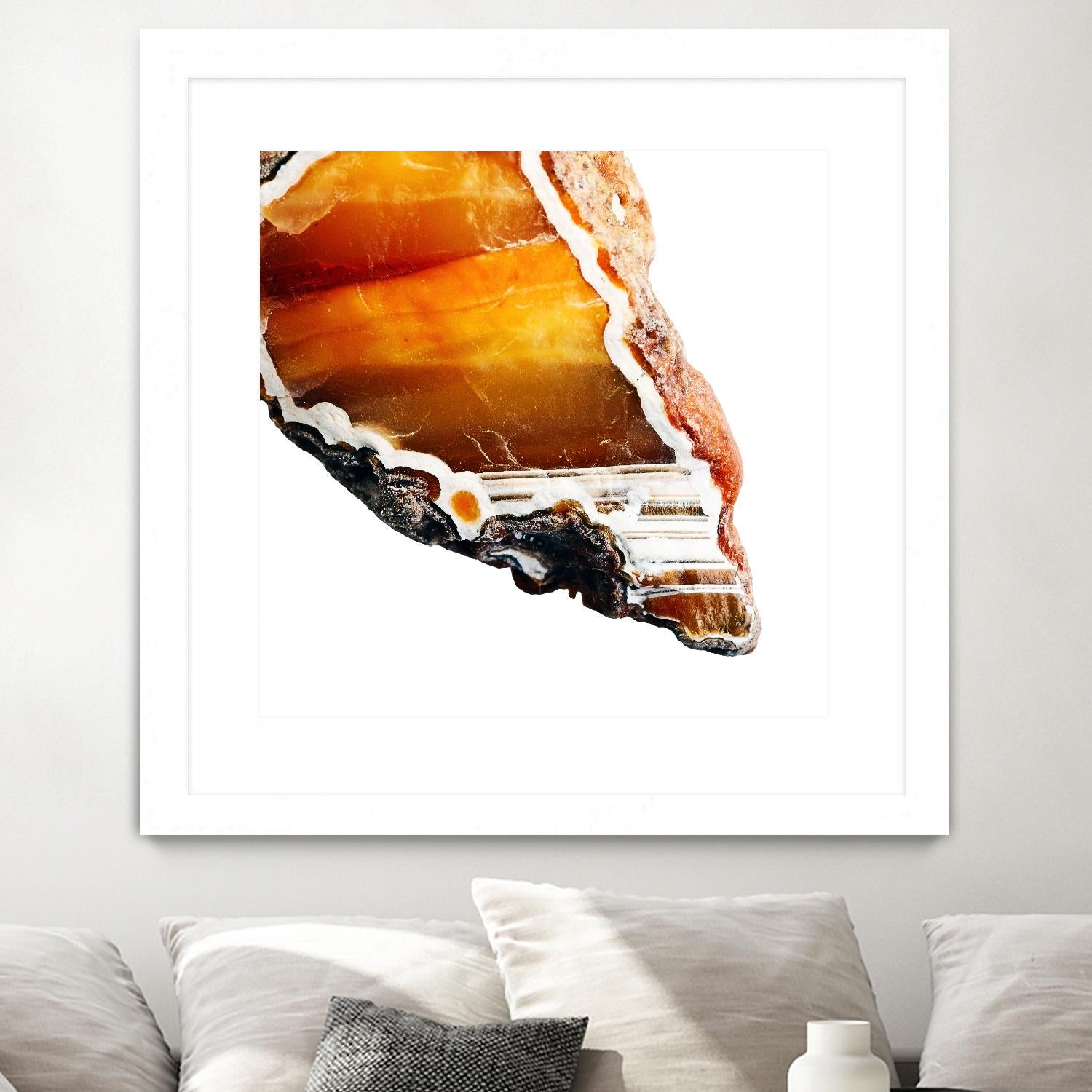Blood Orange Agate A by GI ArtLab on GIANT ART - white abstract