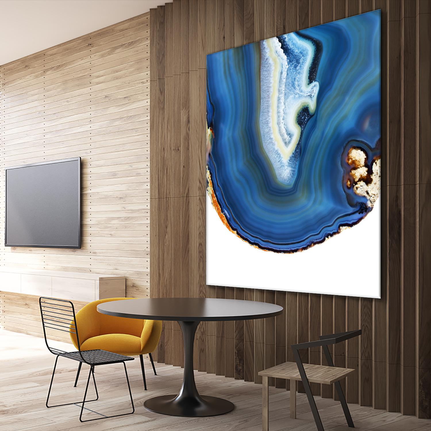 Cobalt Blue Agate A by GI ArtLab on GIANT ART - white abstract