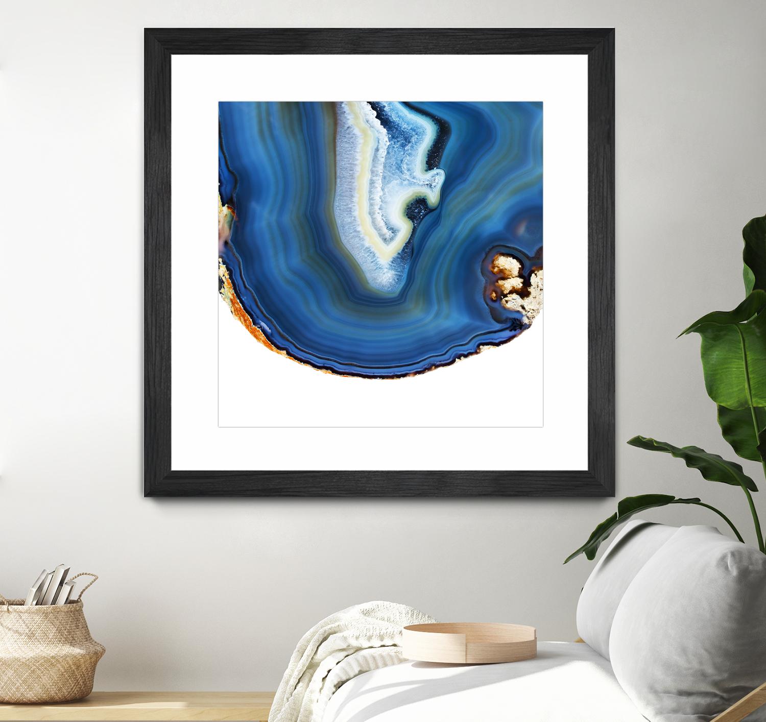 Cobalt Blue Agate A by GI ArtLab on GIANT ART - white abstract