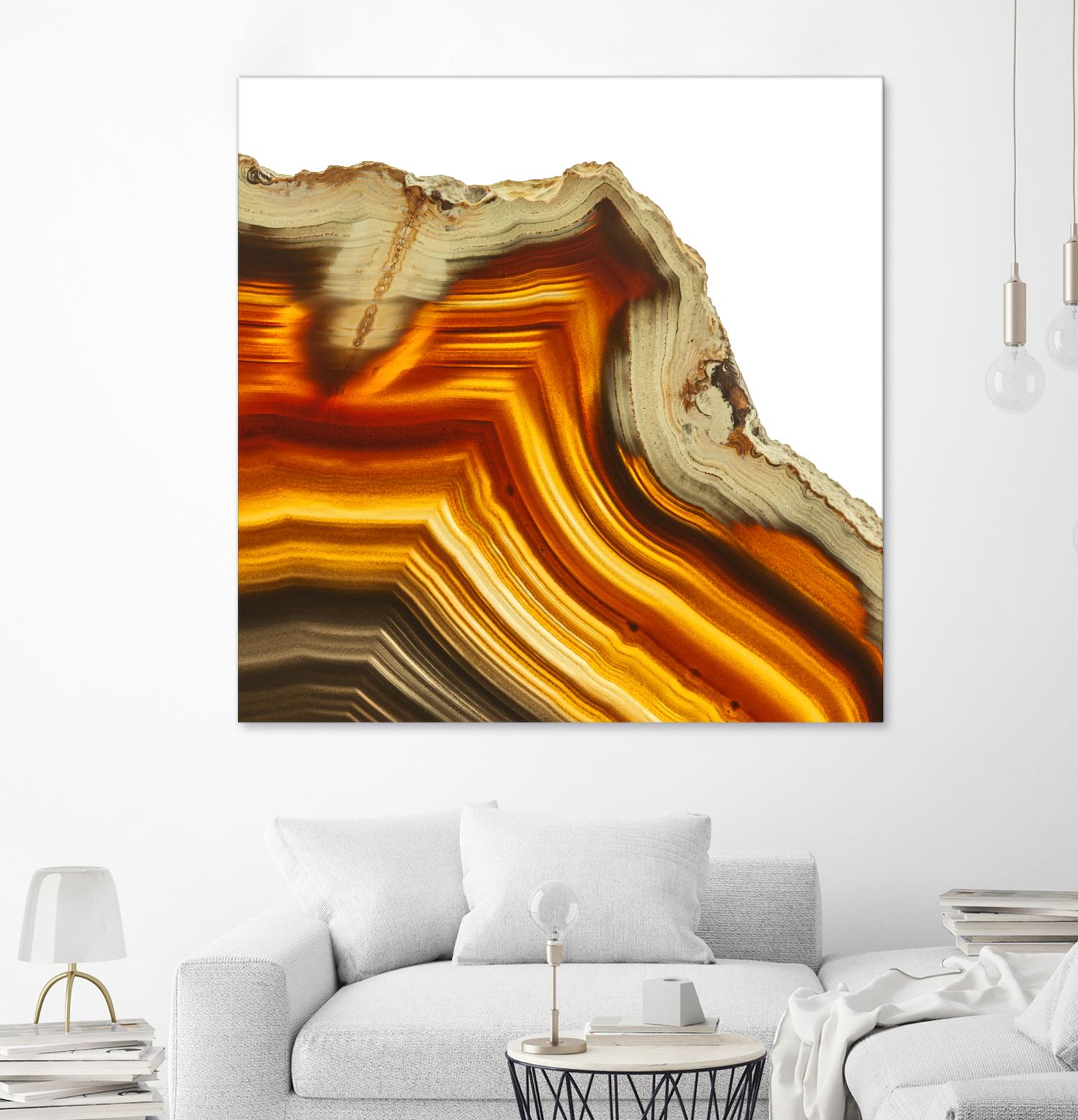 Cadmium Orange Agate A by GI ArtLab on GIANT ART - white abstract