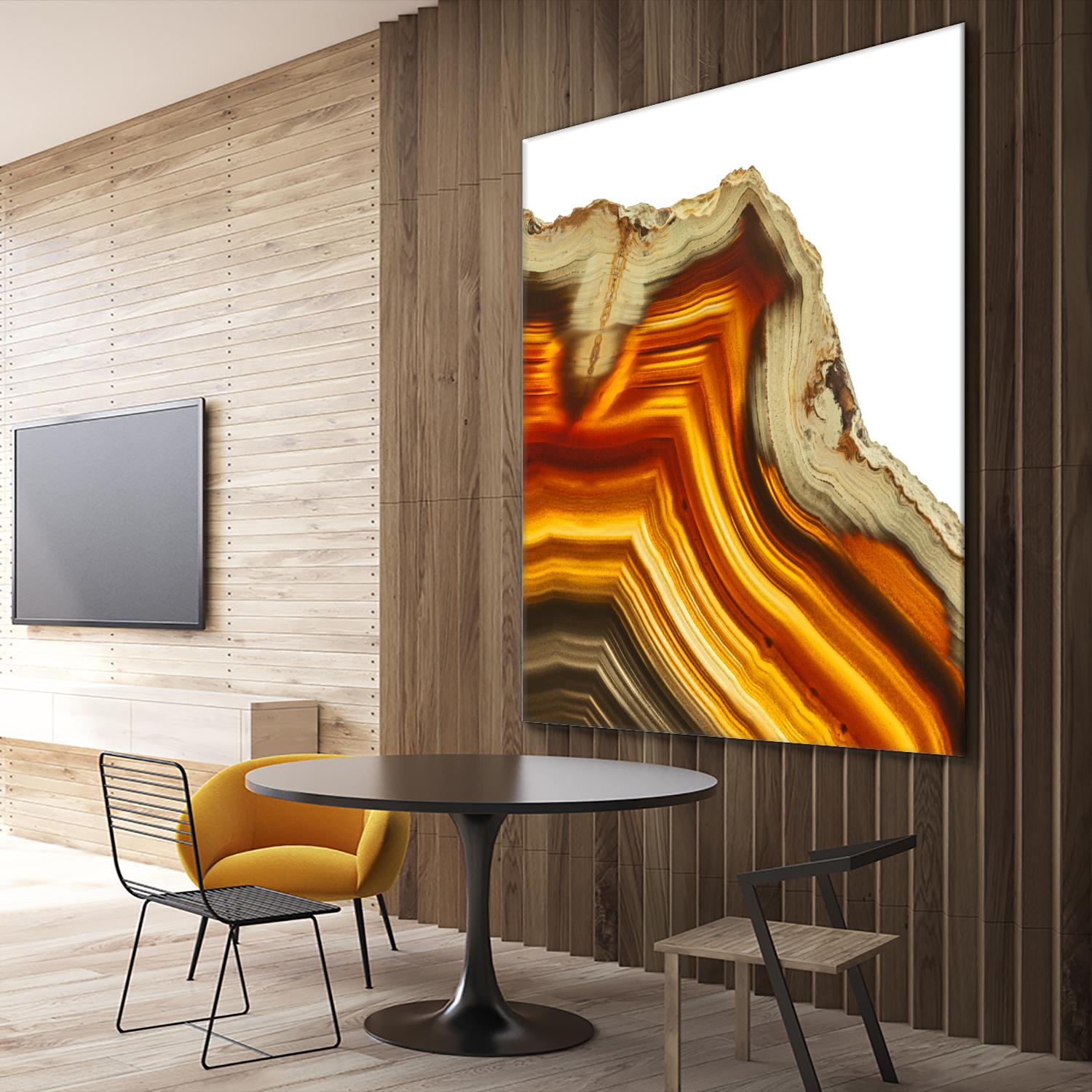 Cadmium Orange Agate A by GI ArtLab on GIANT ART - white abstract