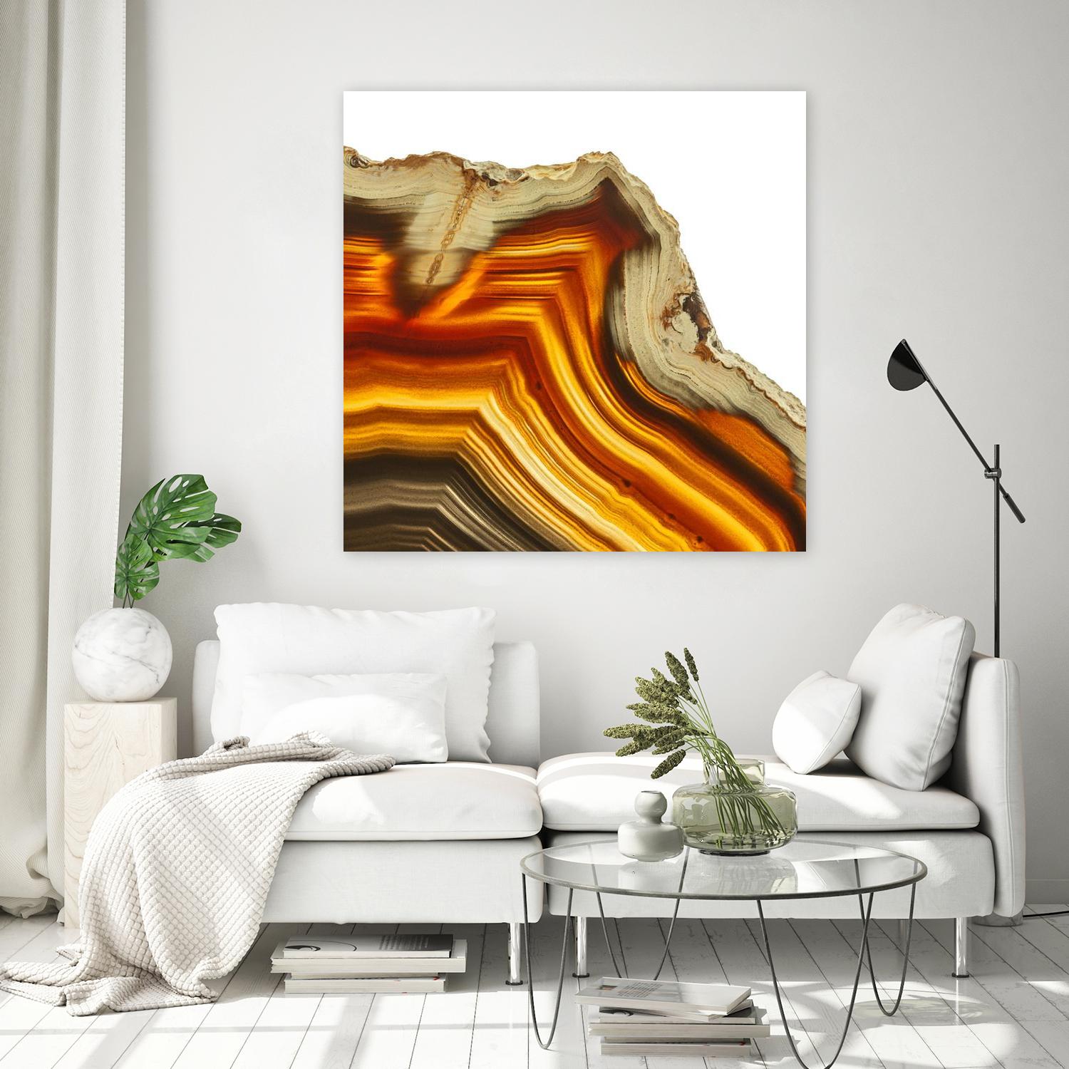 Cadmium Orange Agate A by GI ArtLab on GIANT ART - white abstract