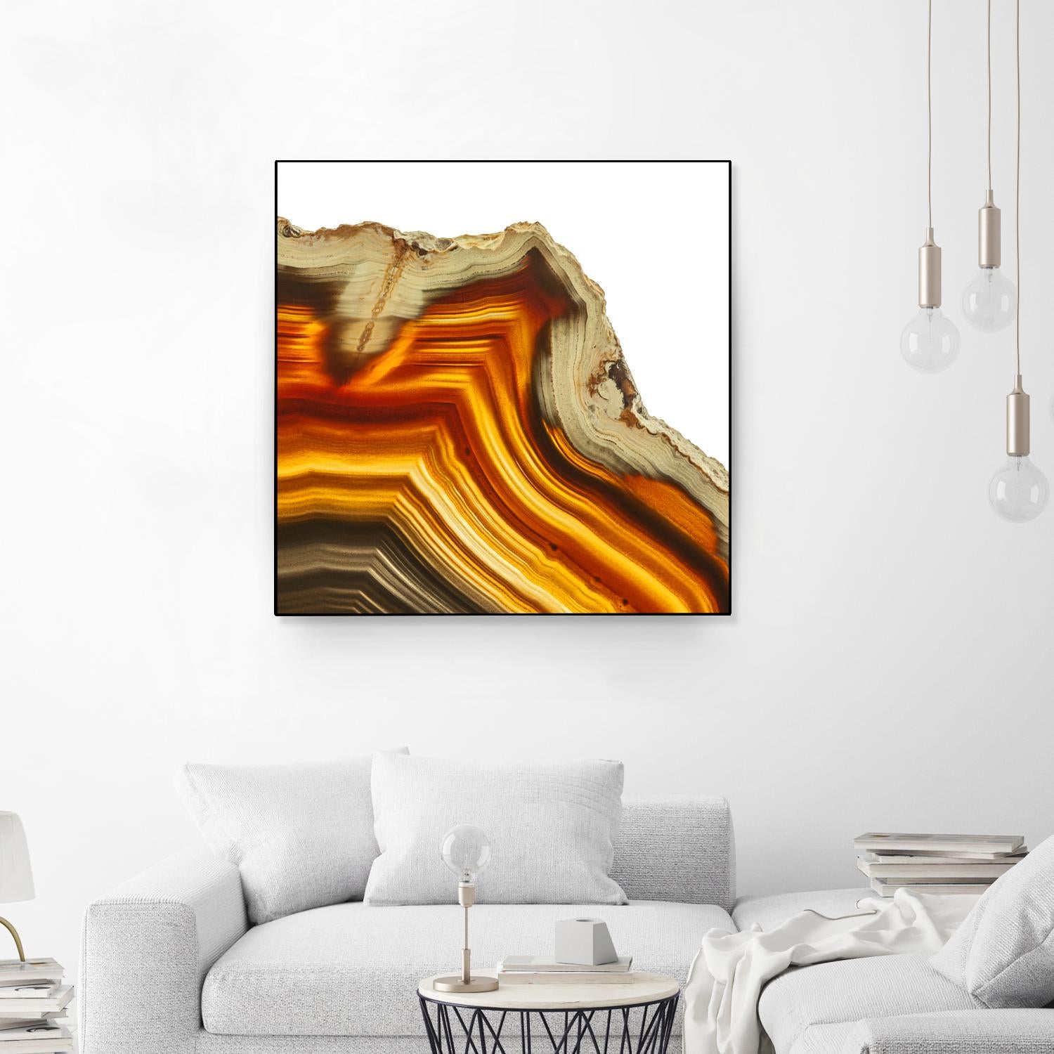 Cadmium Orange Agate A by GI ArtLab on GIANT ART - white abstract